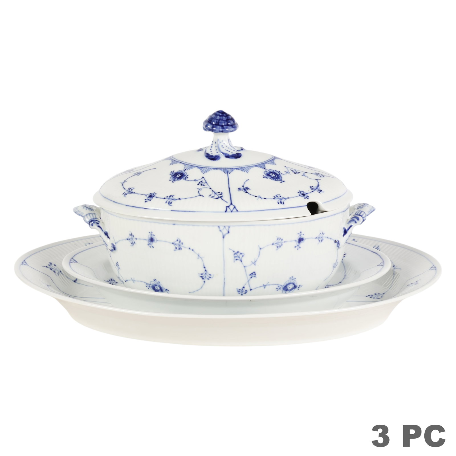 Royal Copenhagen Fluted Plain Tureen Platter LOT (1 of 9)