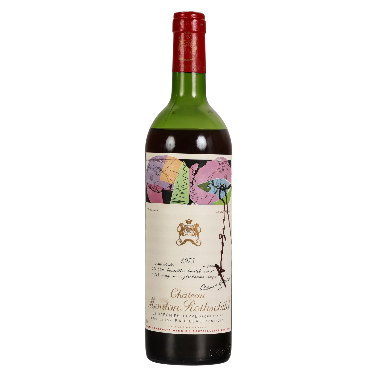 Andy Warhol 20C. Chateau Mouton Wine Bottle SIGNED (1 of 10)