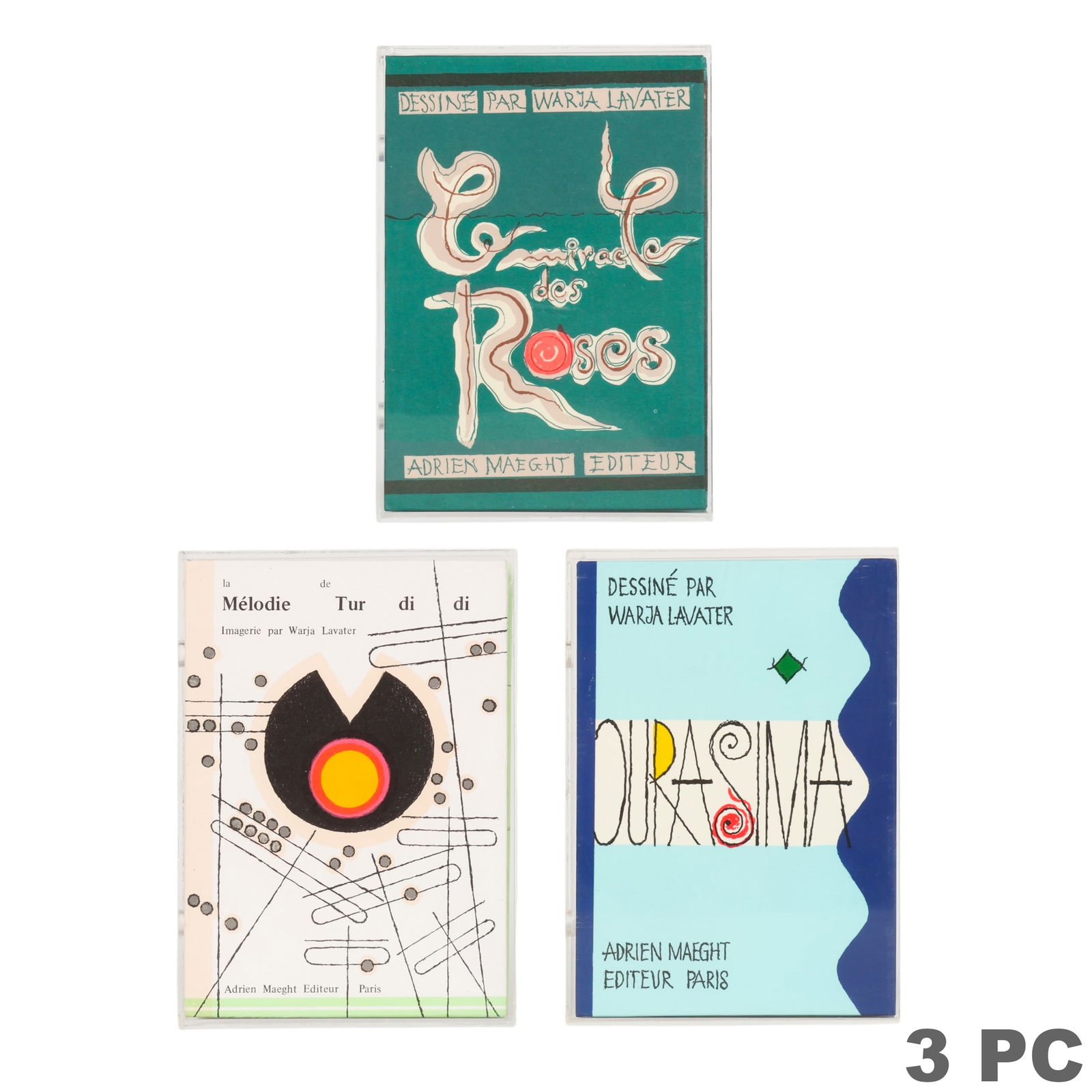 Warja Lavater 1913-2007 Accordion Art Book 3pc LOT (1 of 9)