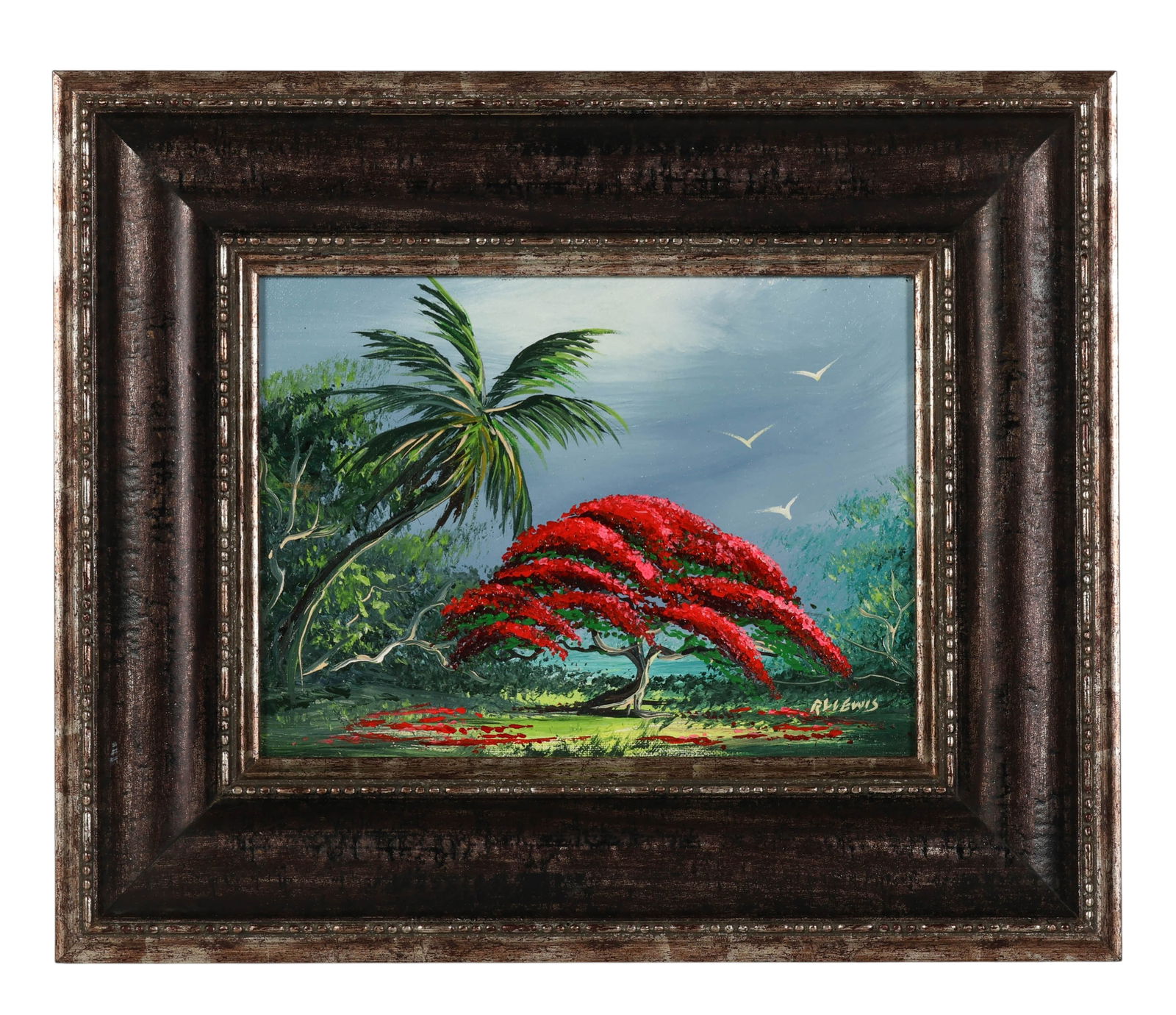 Robert RL Lewis (1941-2026) FL Highwaymen Painting (1 of 6)