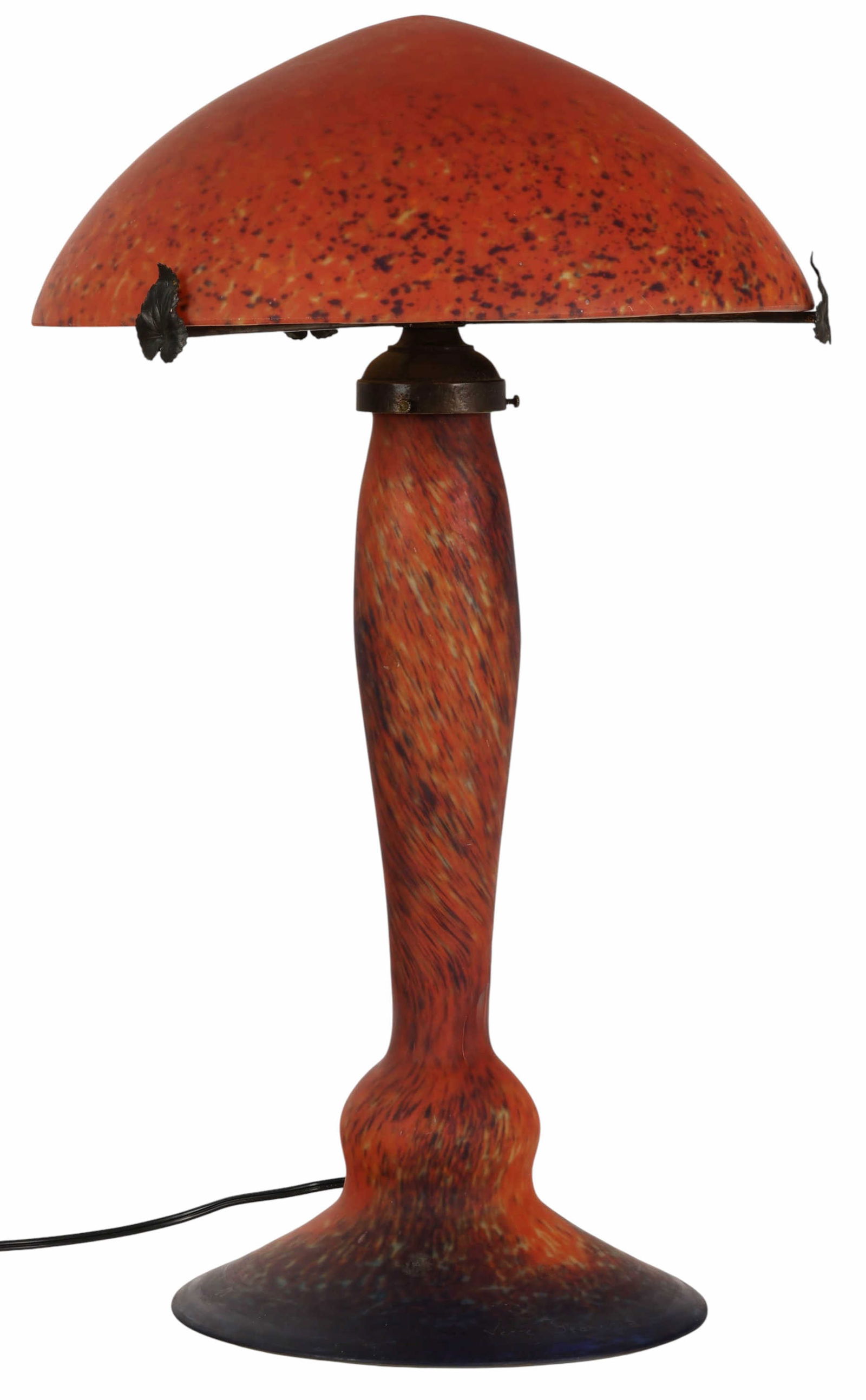 La Verre Francais Art Glass Boudoir Table Lamp (1 of 7)
