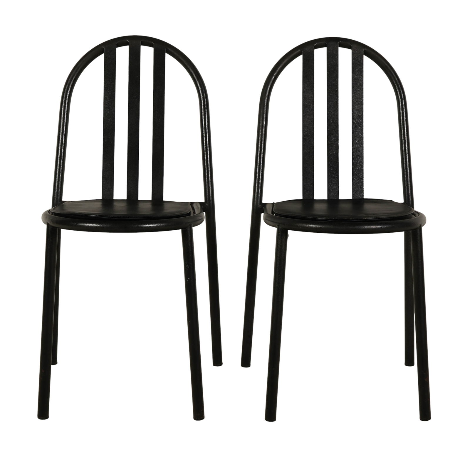 Pair of Robert Mallet Stevens Black Metal Chairs (1 of 6)