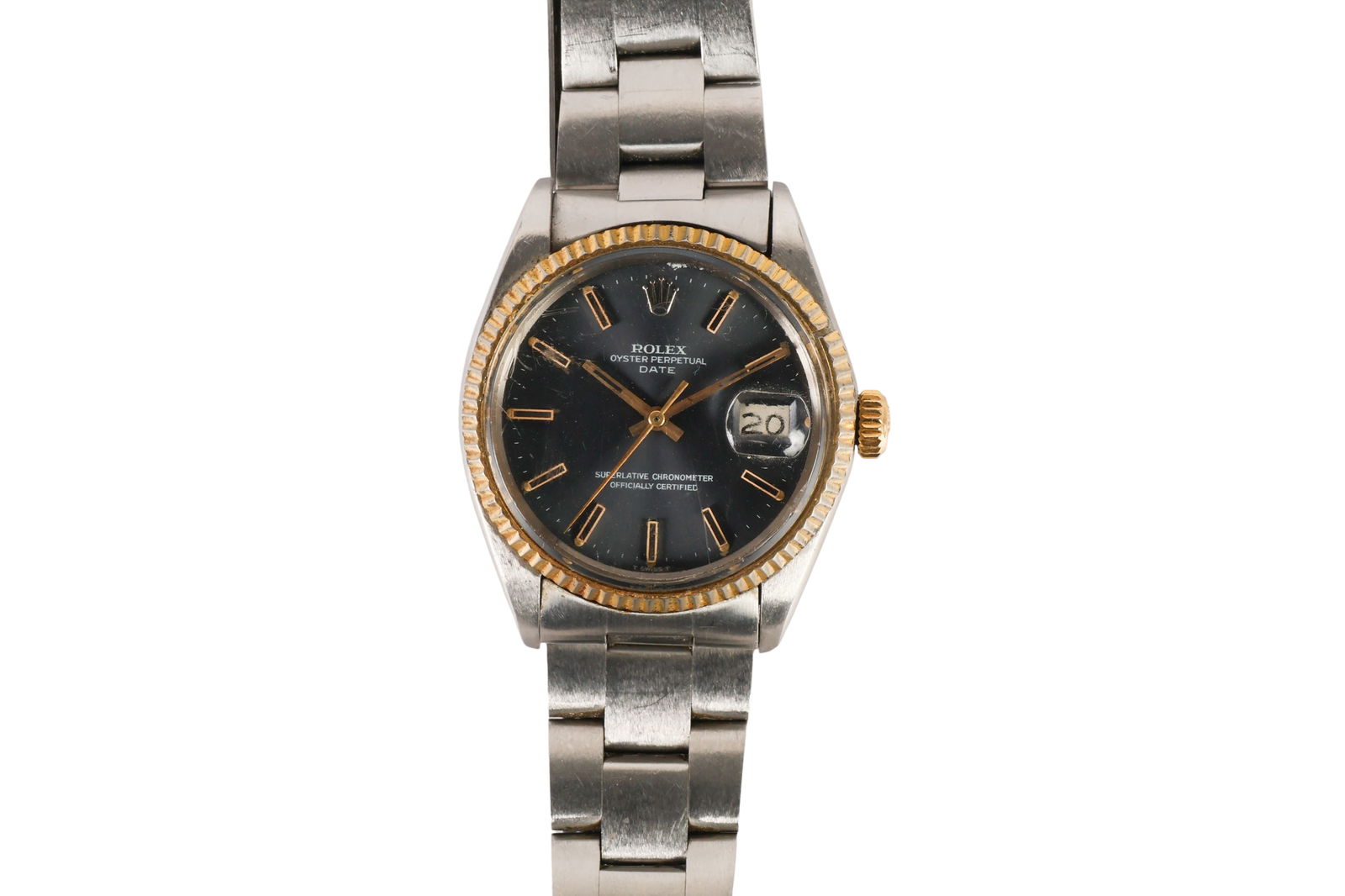 Rolex Oyster Perpetual Date Two Tone Wristwatch (1 of 7)