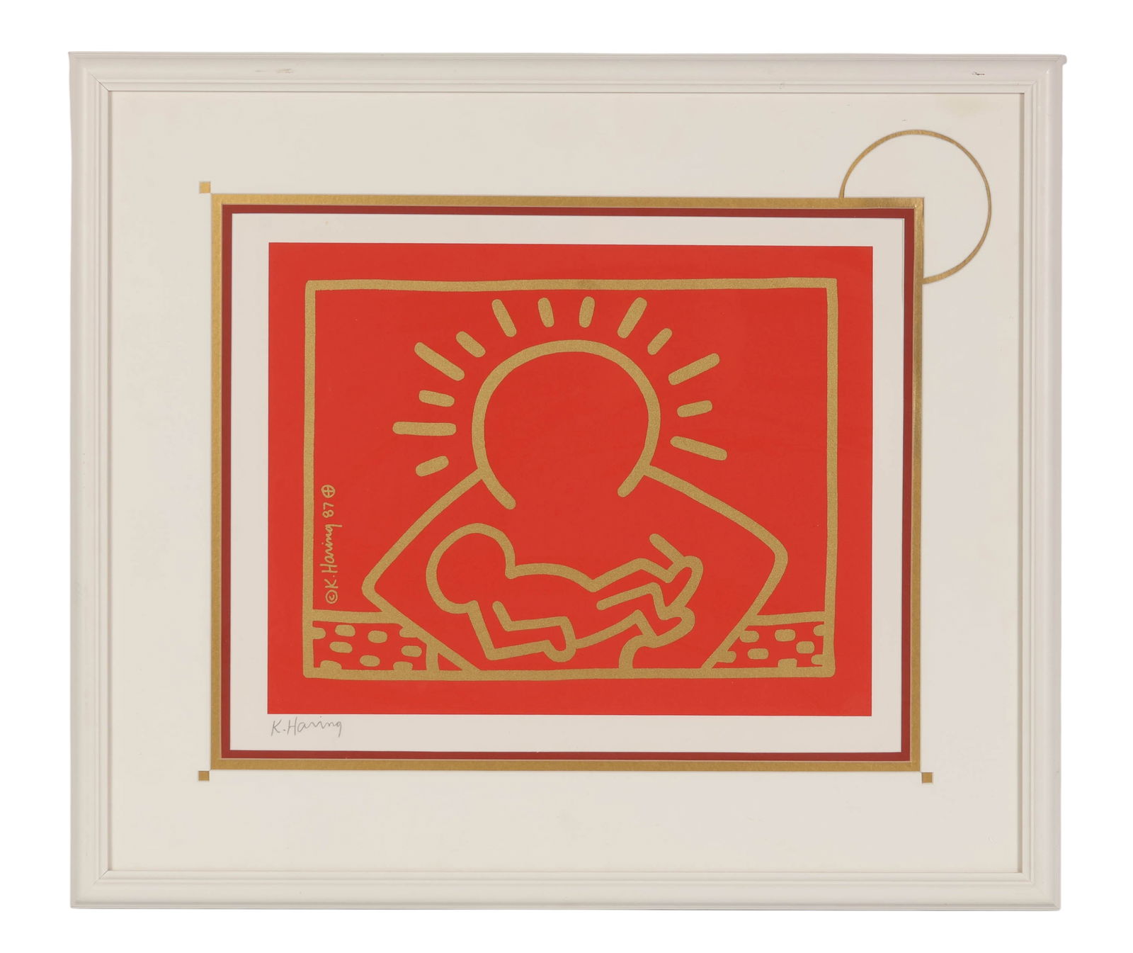 Keith Haring 1958-1990 Christmas Lithograph SIGNED (1 of 6)