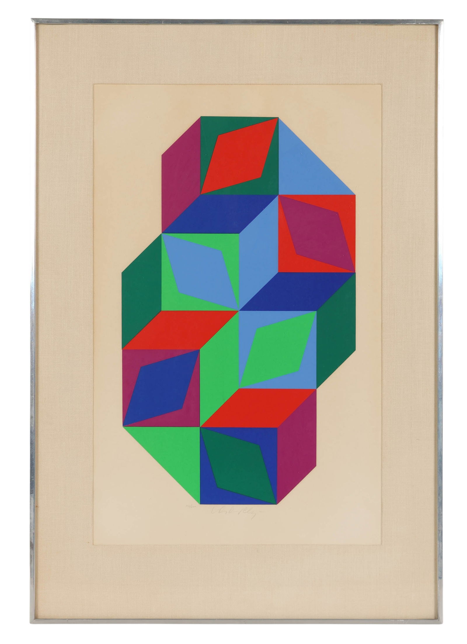 Victor Vasarely 1906-1997 Abstract Art Lithograph (1 of 6)