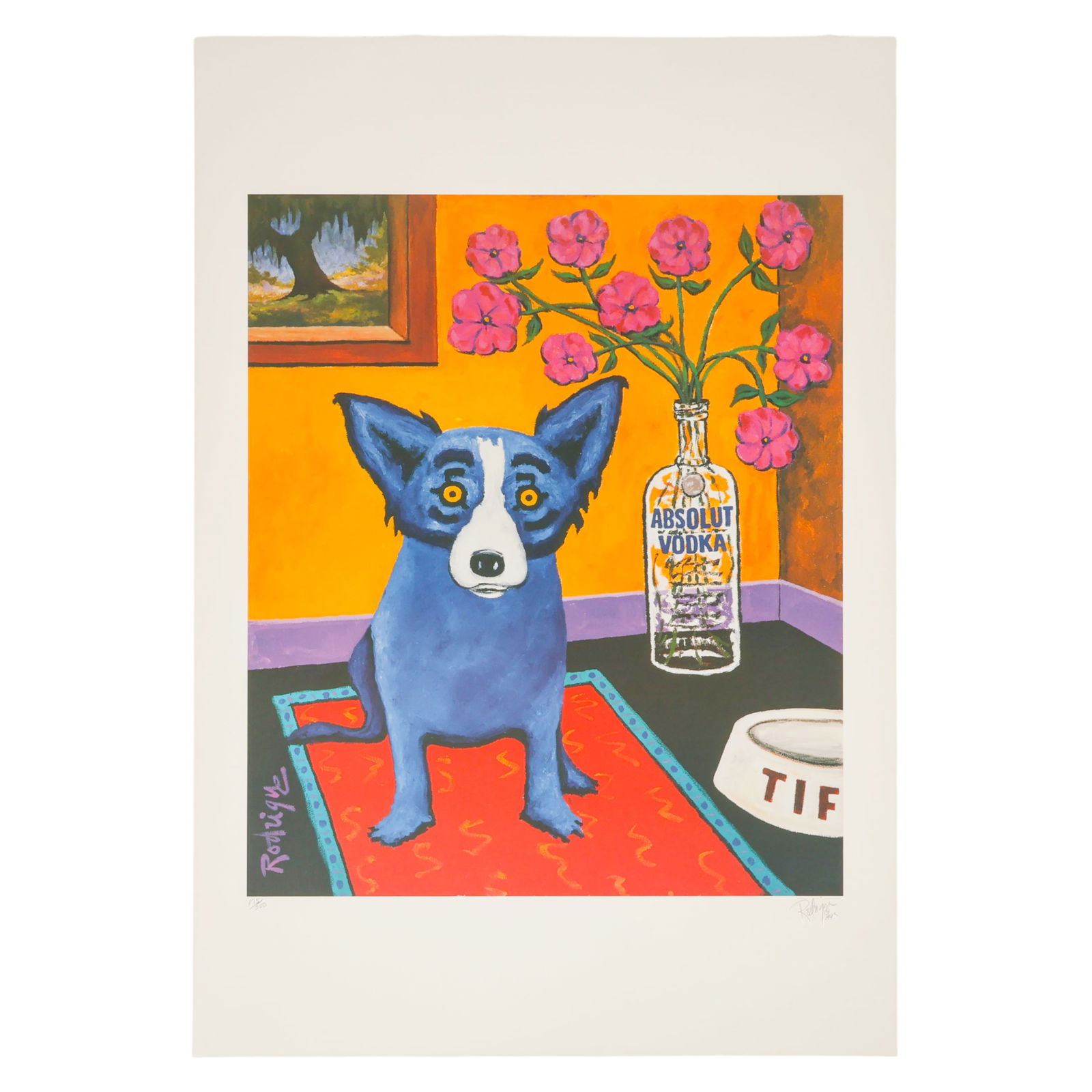 George Rodrigue 1944-2013 Absolut BLUE DOG SIGNED (1 of 6)