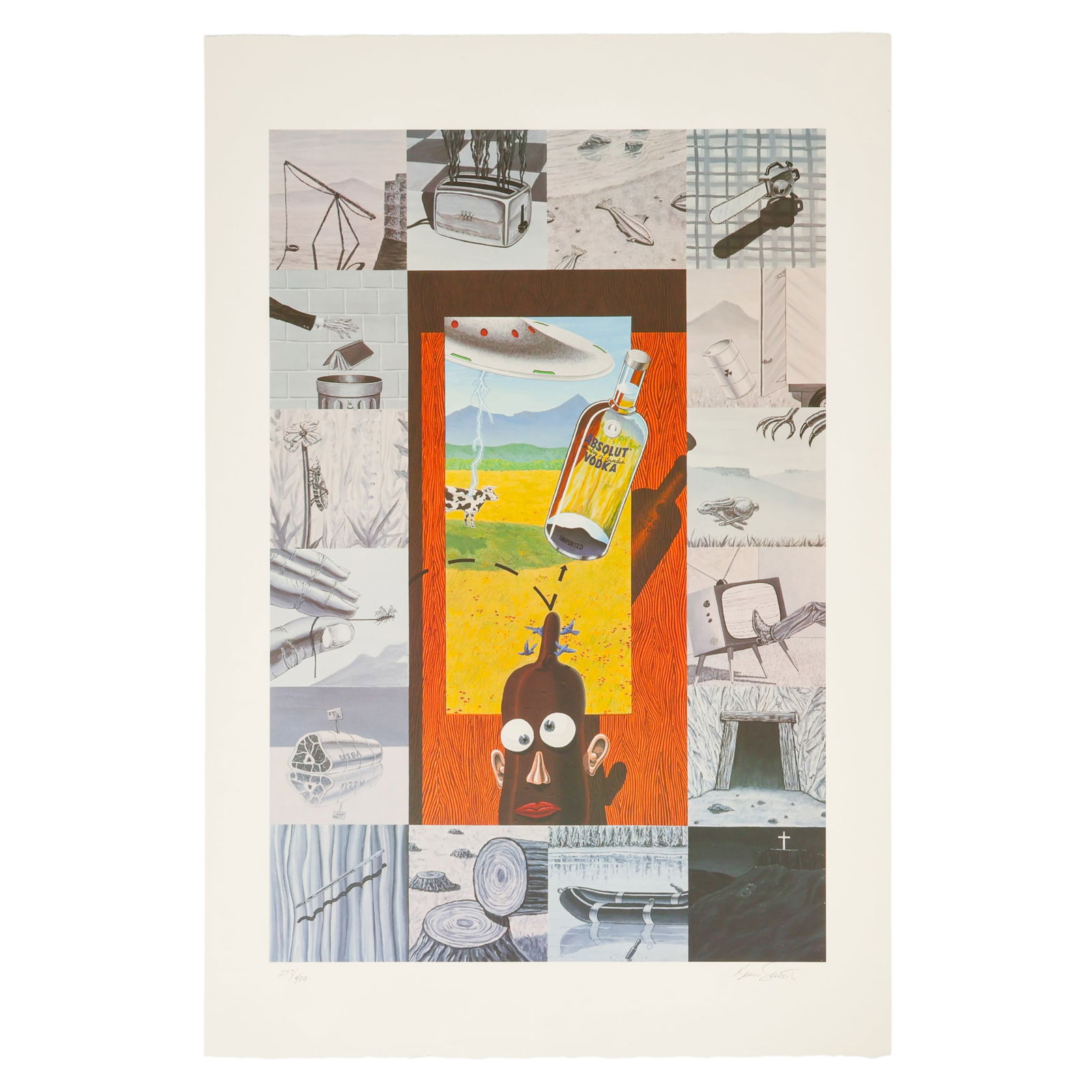 Kenny Scharf b.1958 Absolut Vodka LE Litho SIGNED (1 of 6)