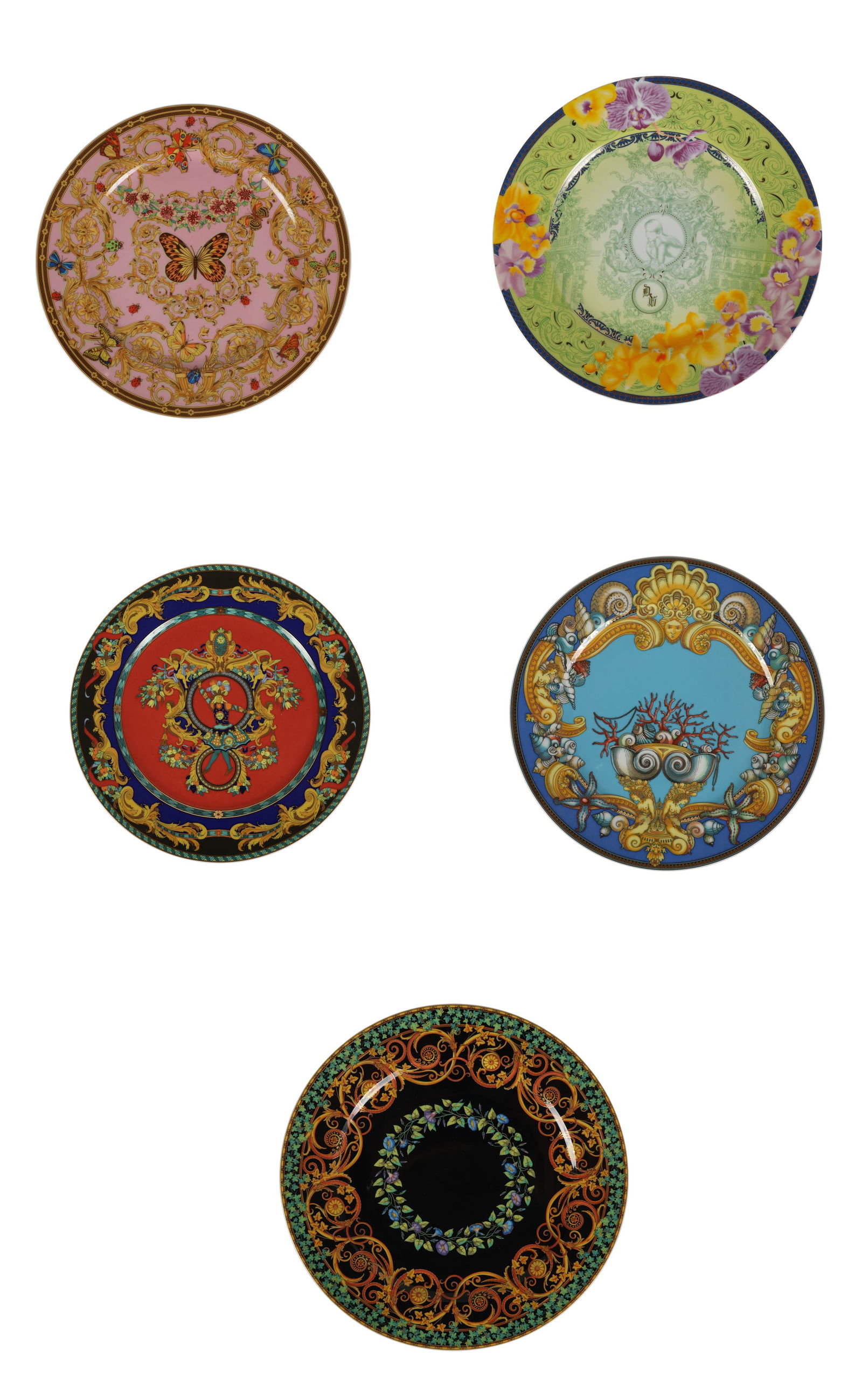 Versace Rosenthal Porcelain Wall Plates 5pc LOT (1 of 11)