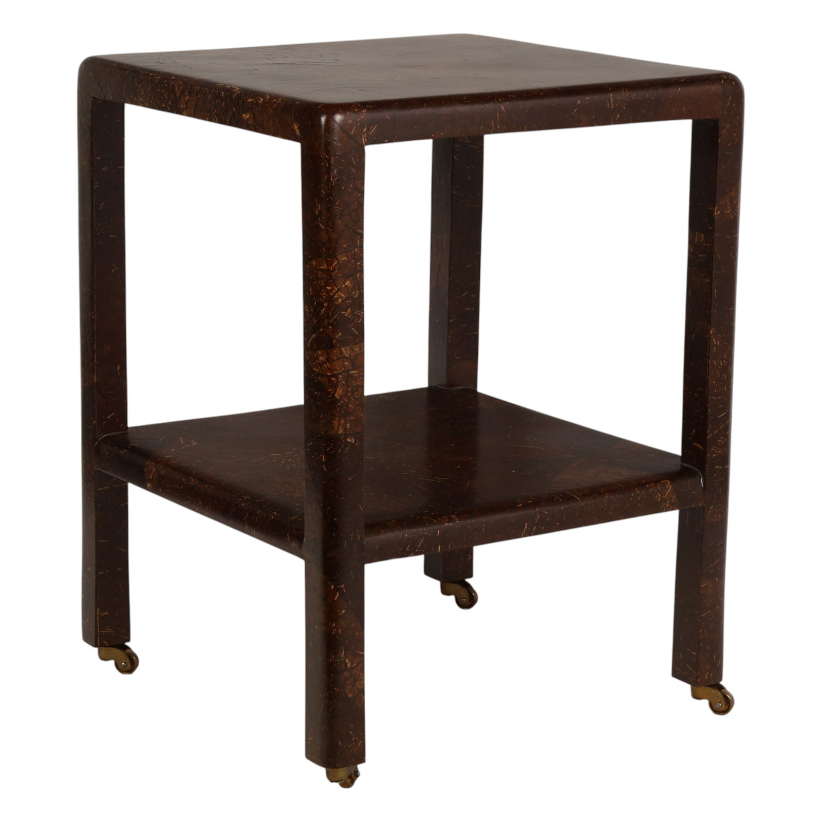 Lacquered Coconut Shell Karl Springer Style Table - 2