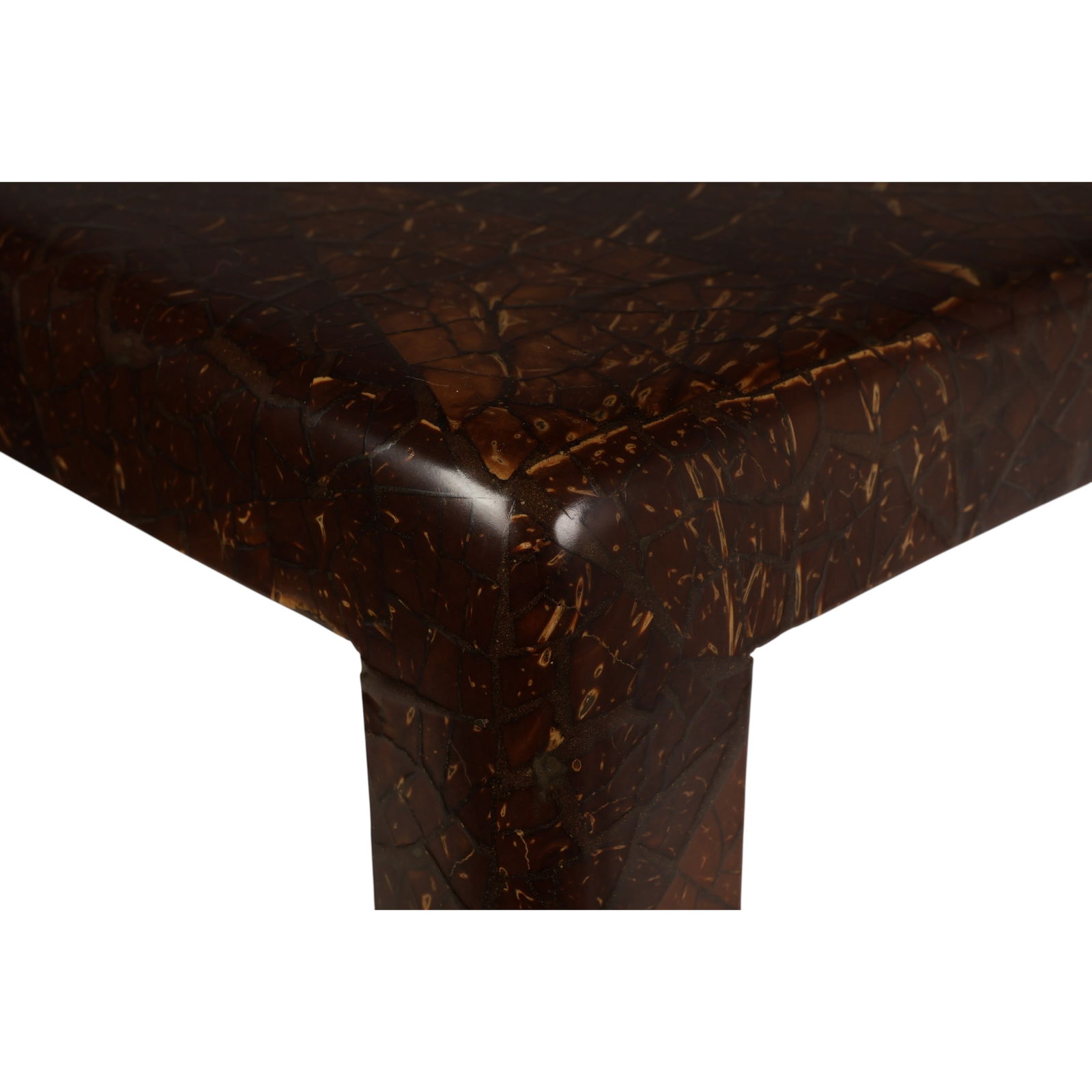 Lacquered Coconut Shell Karl Springer Style Table - 4
