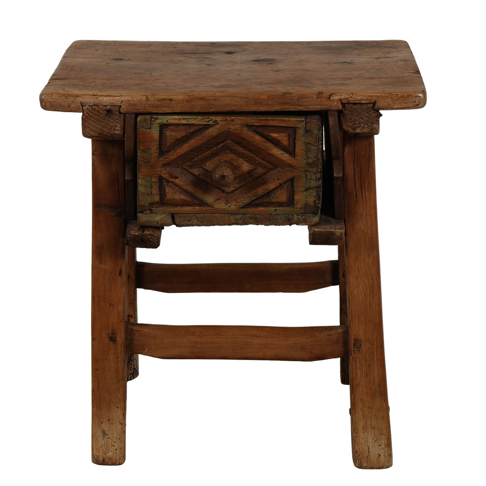 Antique Spanish Colonial Single Plank Table Stand (1 of 6)