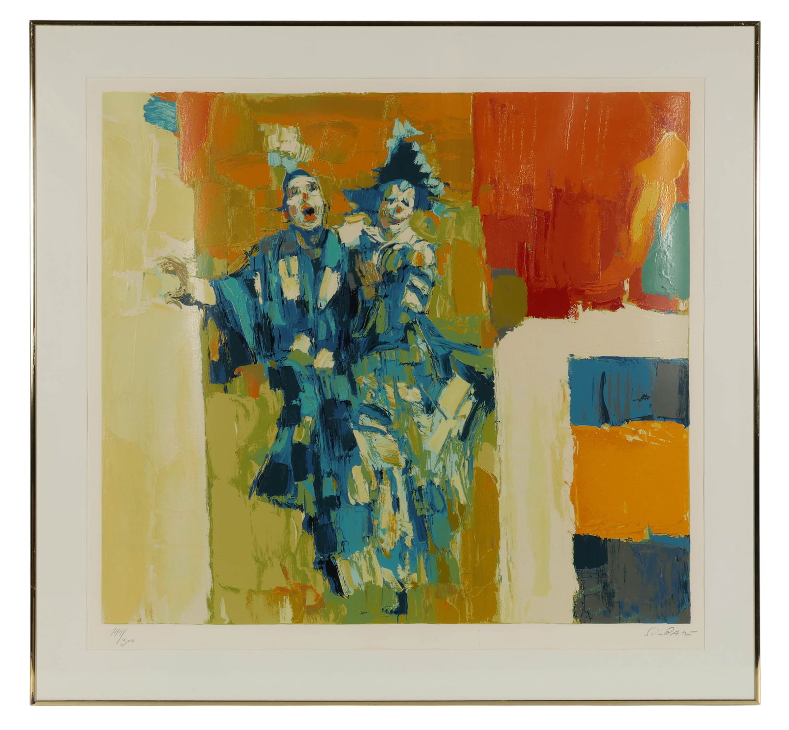 Nicola Simbari 1927-2012 Deux Clowns LE Serigraph (1 of 7)