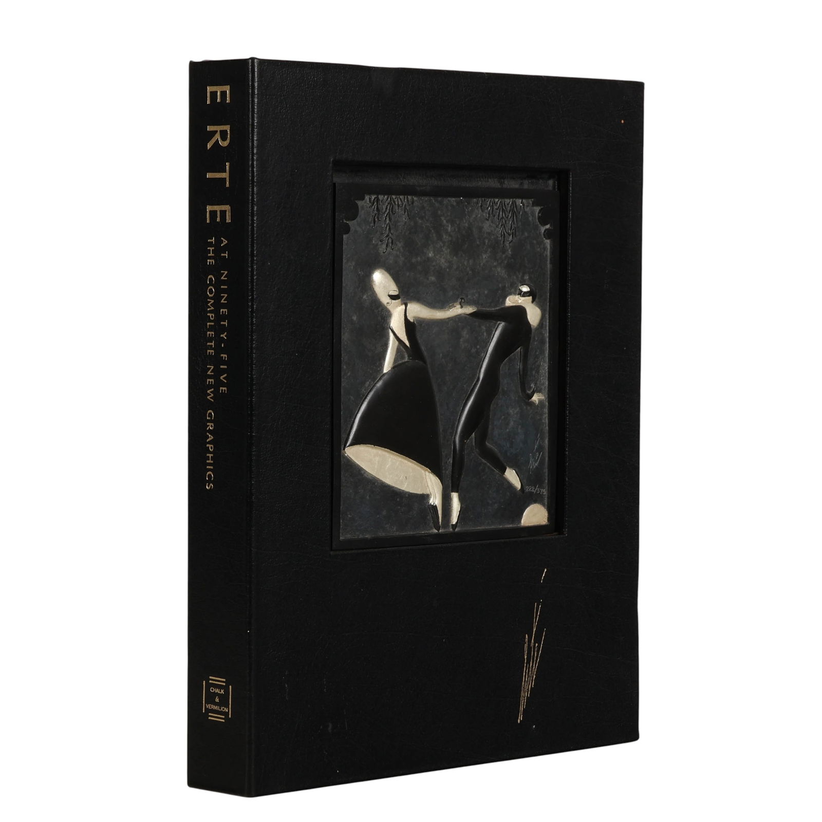 Erte Pas de Deux Bronze Book Limited Edition: Erte (Romain de Tirtoff) (Russian/French, 1892-1990), Pas de Deux, 1988, a limited edition bronze bas-relief from the signed edition Erte at 95: The Complete New Graphics. Cast by Joel Meisner &