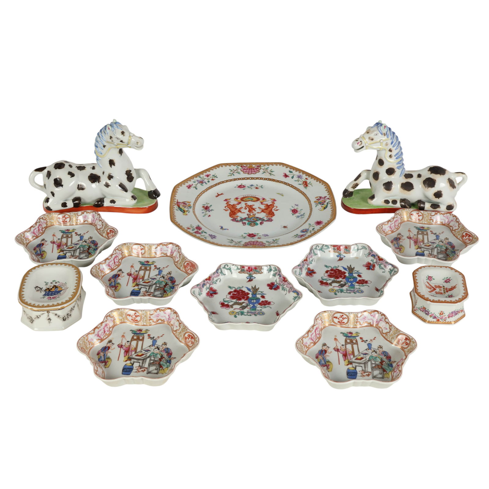 Mottahedeh Nelson Rockefeller Porcelain Group 12pc (1 of 6)