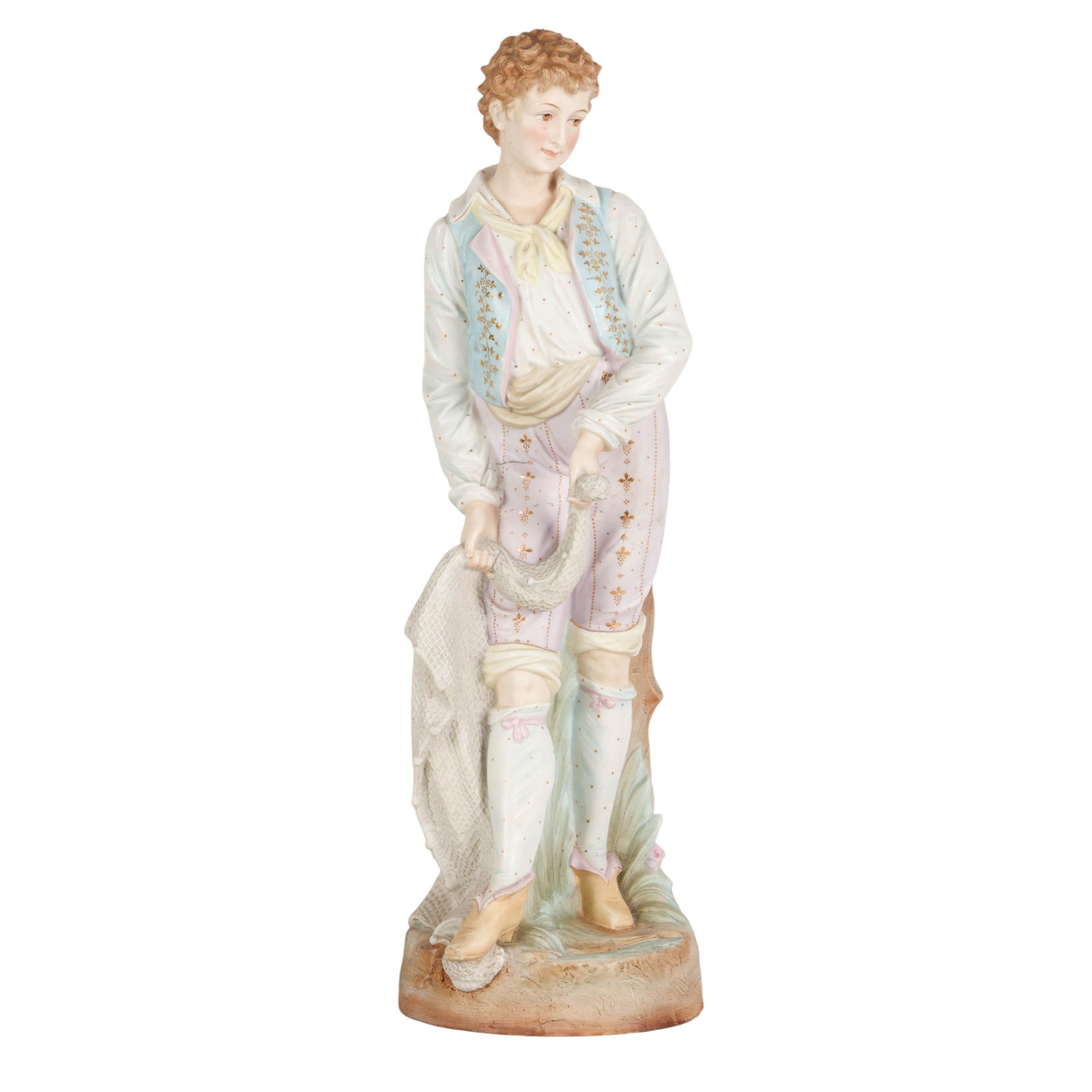 Continental Bisque Porcelain Fisher Boy Figurine (1 of 7)