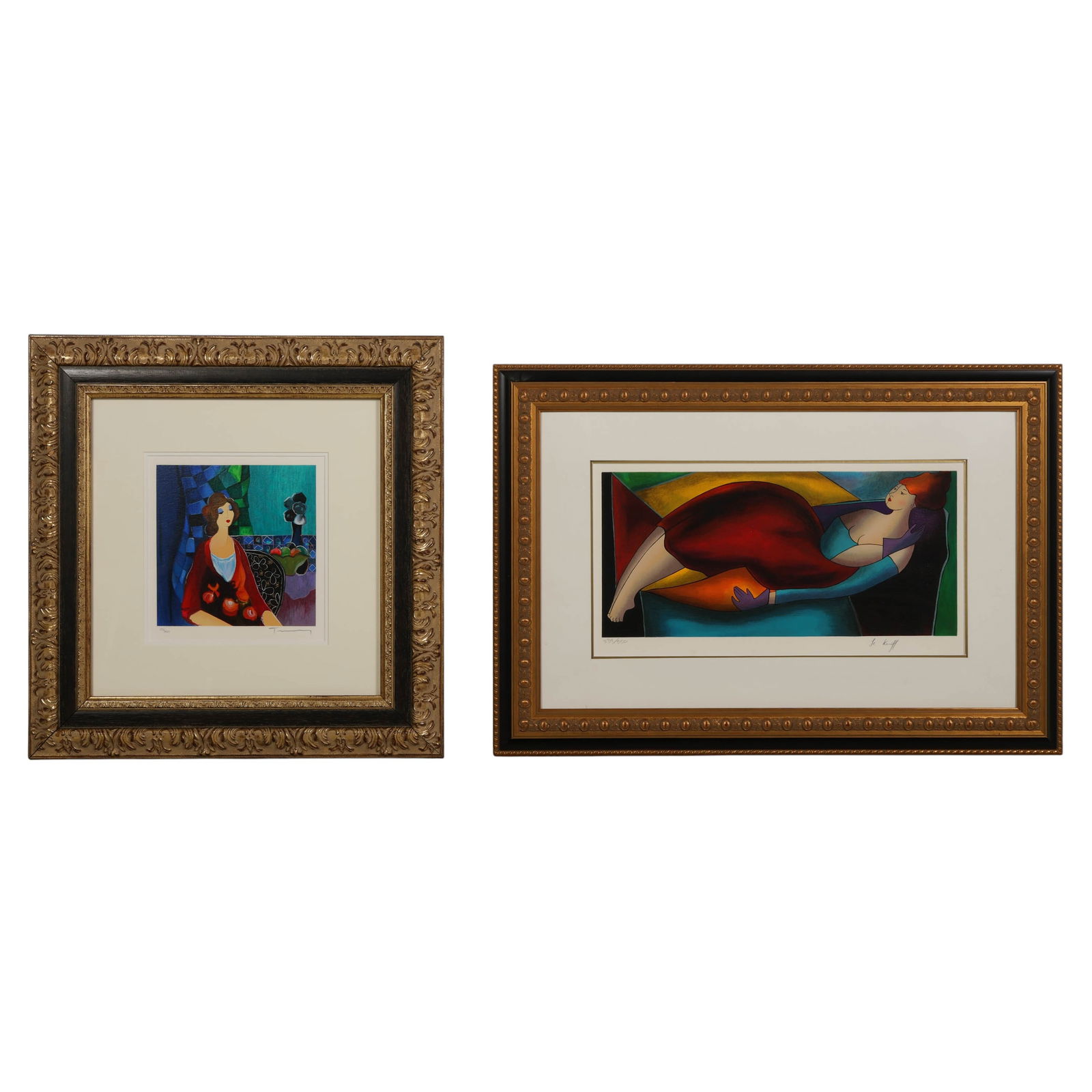 Itzchak Tarkay & Linda Le Kinff Lithos SIGNED 2pc (1 of 10)