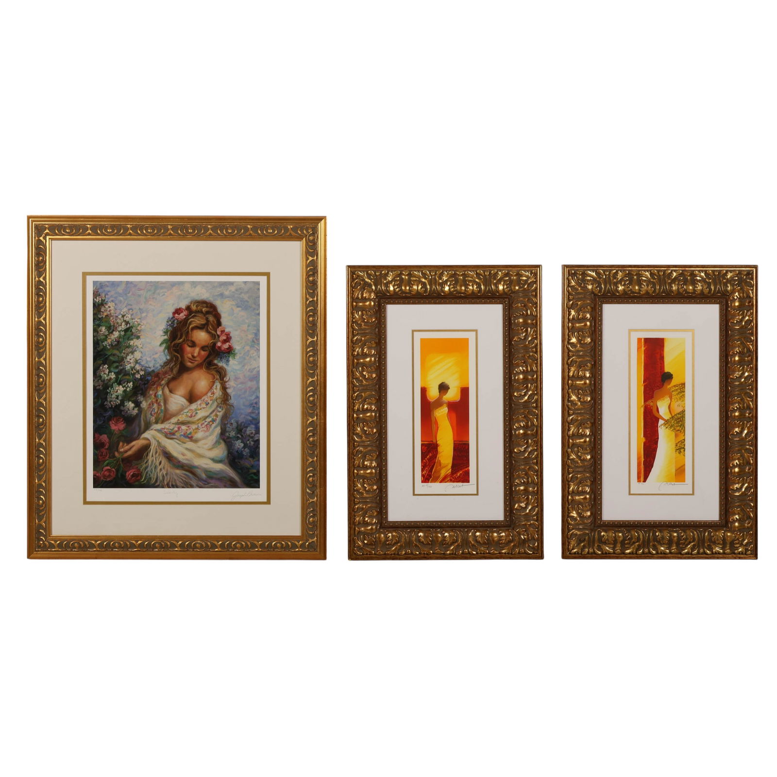 Emile Bellet & Joseph Brown Lithos SIGNED 3pc LOT (1 of 12)