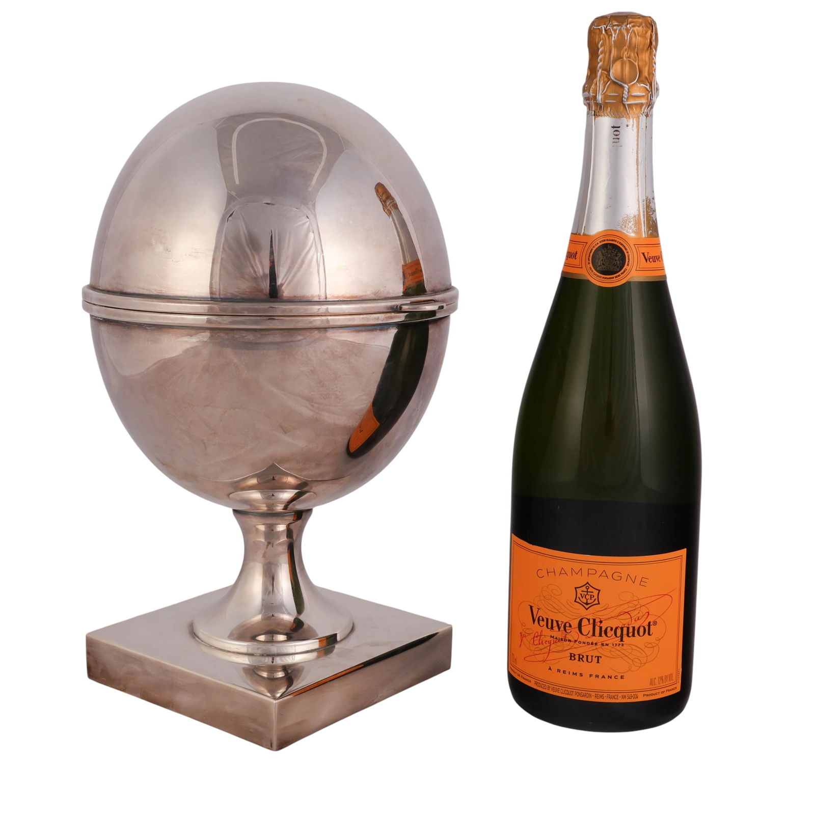 Art Deco Silverplated Spherical Caviar Server - 2