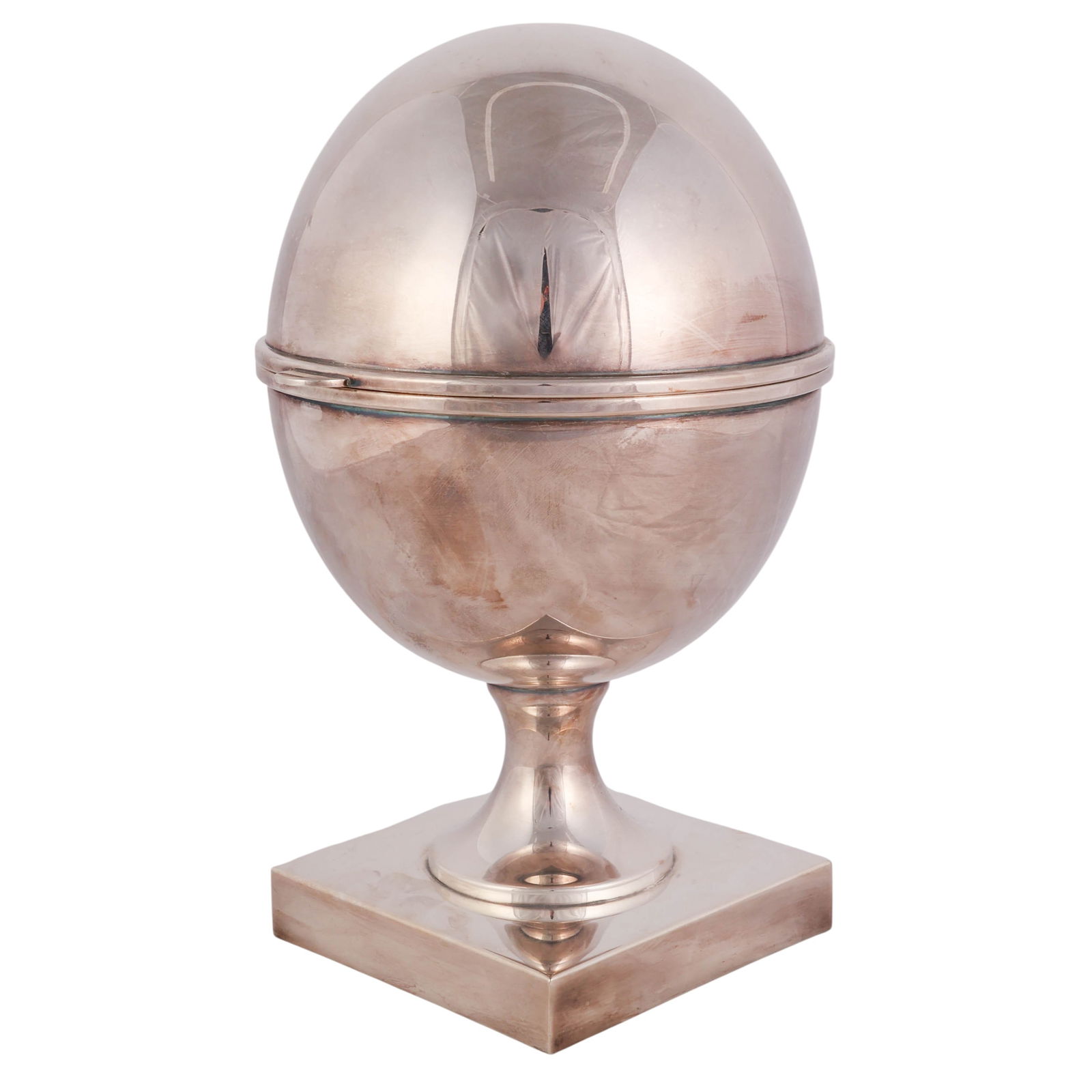 Art Deco Silverplated Spherical Caviar Server - 3