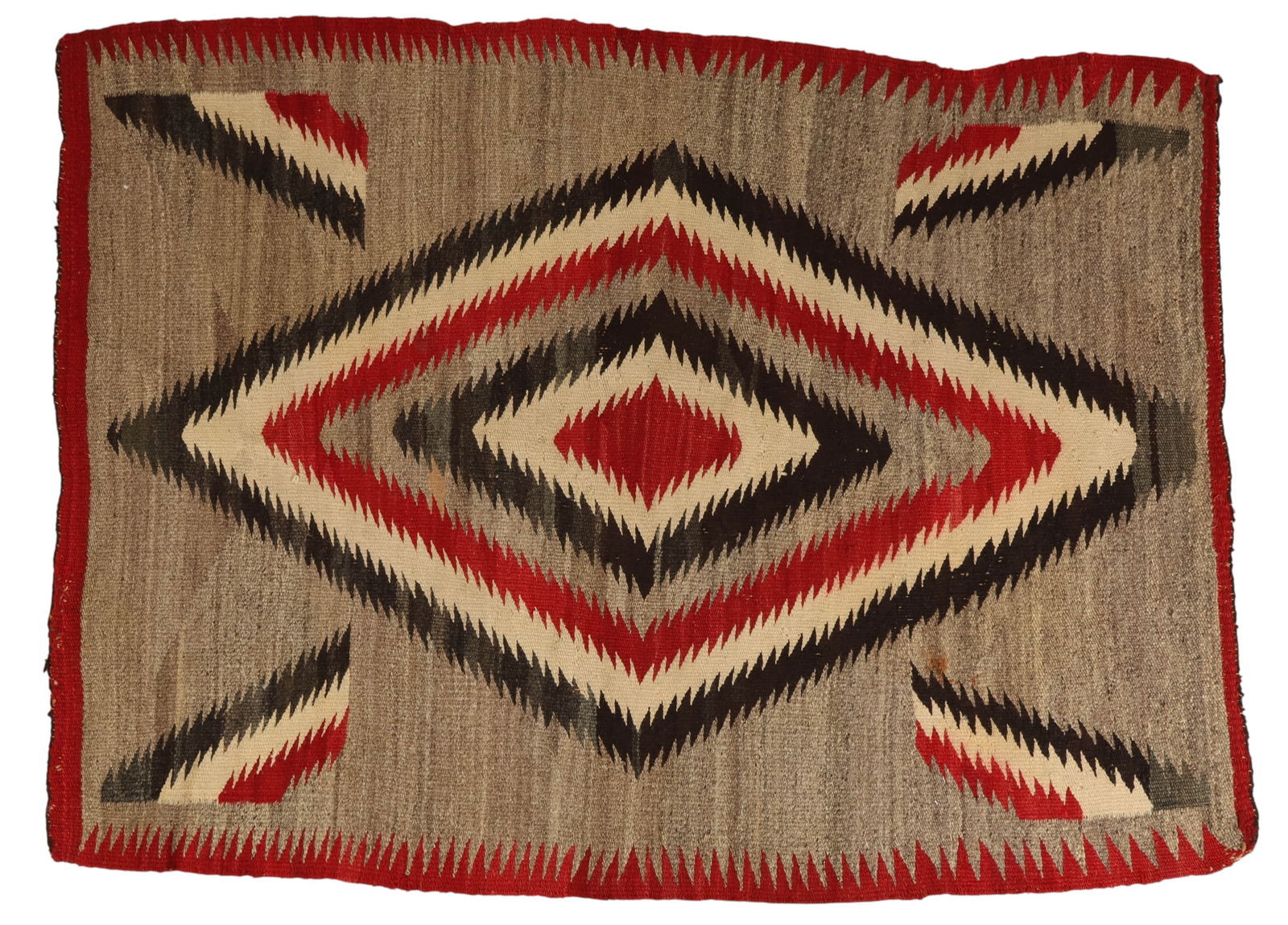 Vintage Navajo Ganado Rug with Diamond Design (1 of 8)