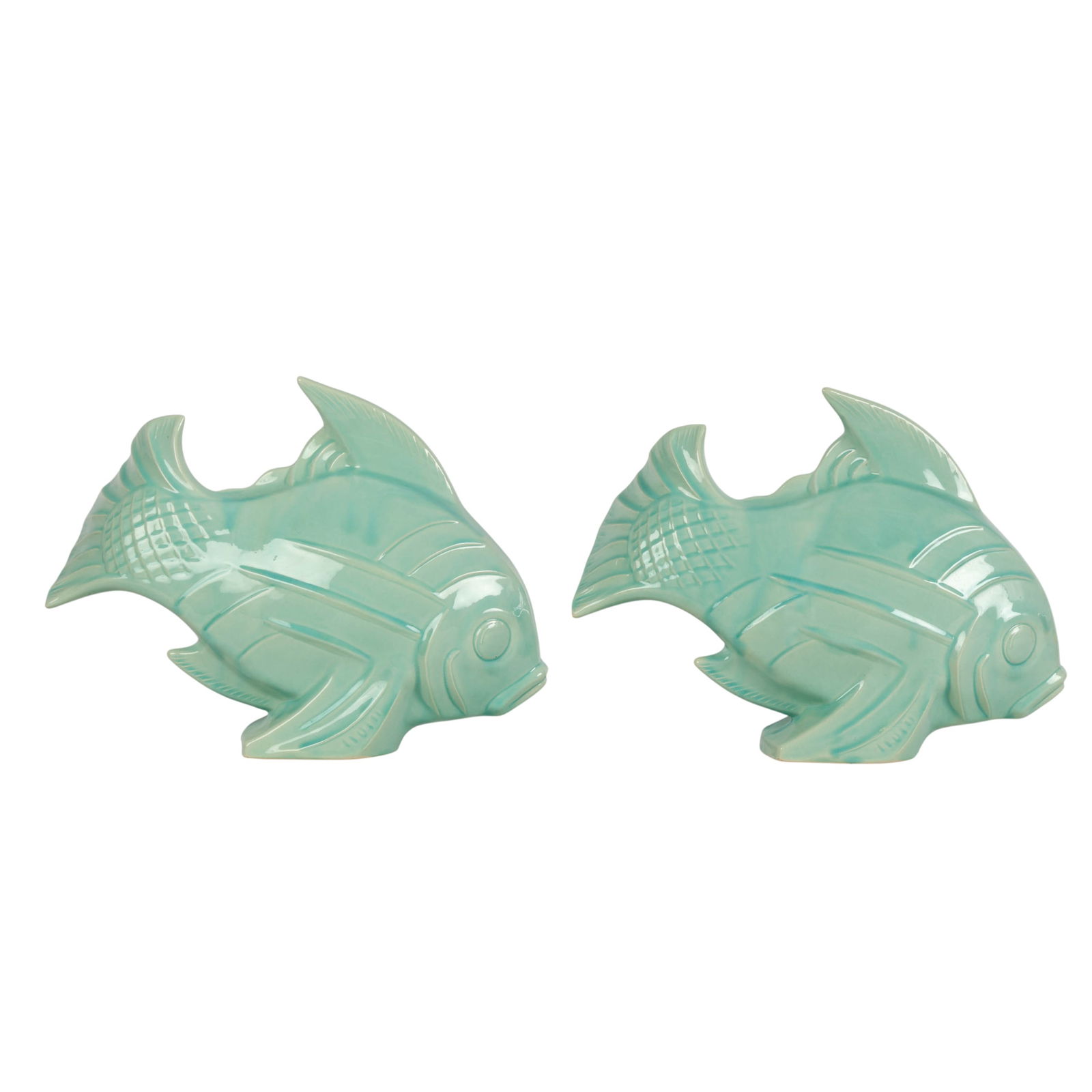 Pair of Lejan French Art Deco Glazed Ceramic Fish (1 of 6)