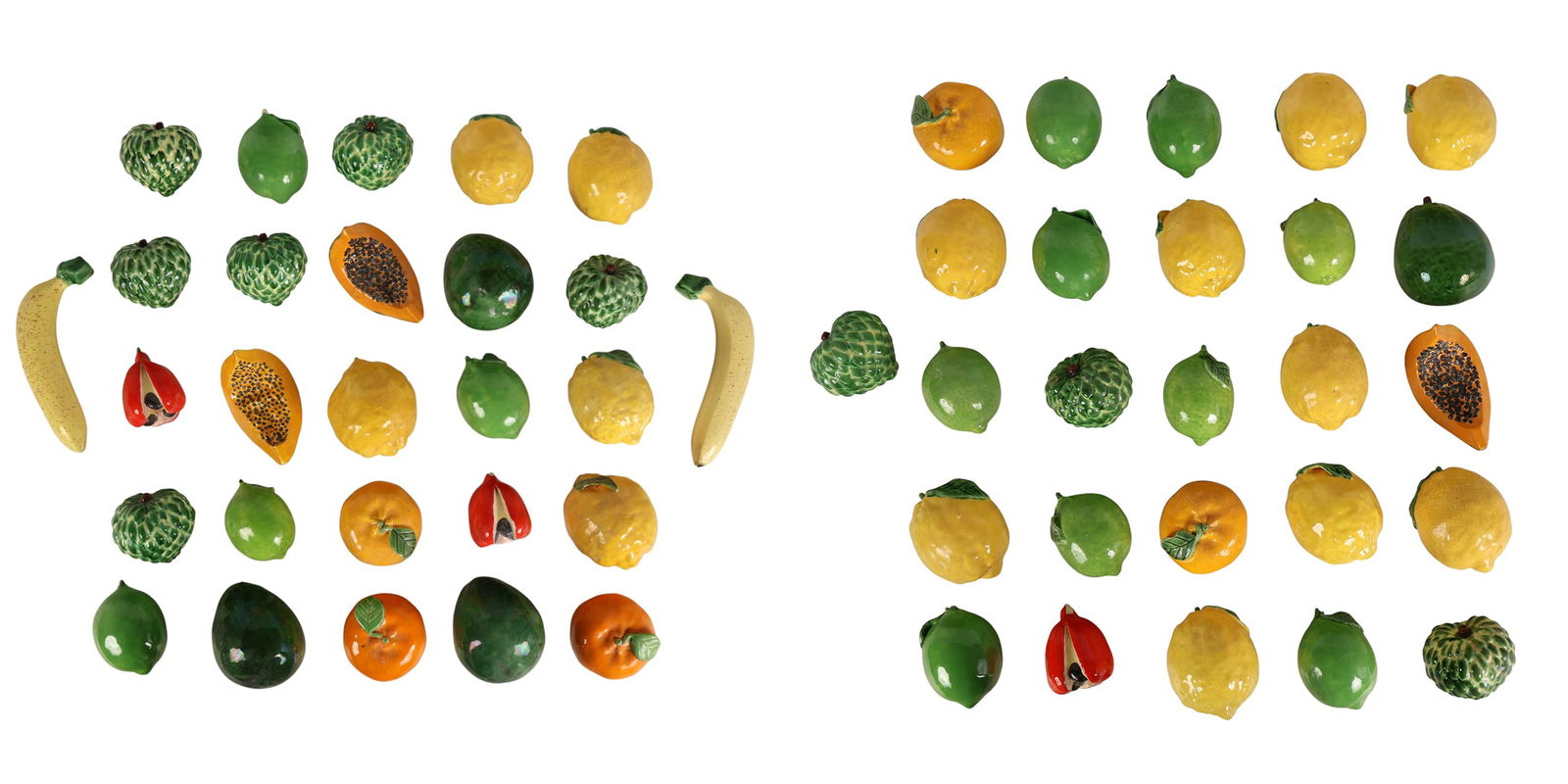 Italian Studio Crafted Pottery Fruit Sculpture LOT (1 of 9)