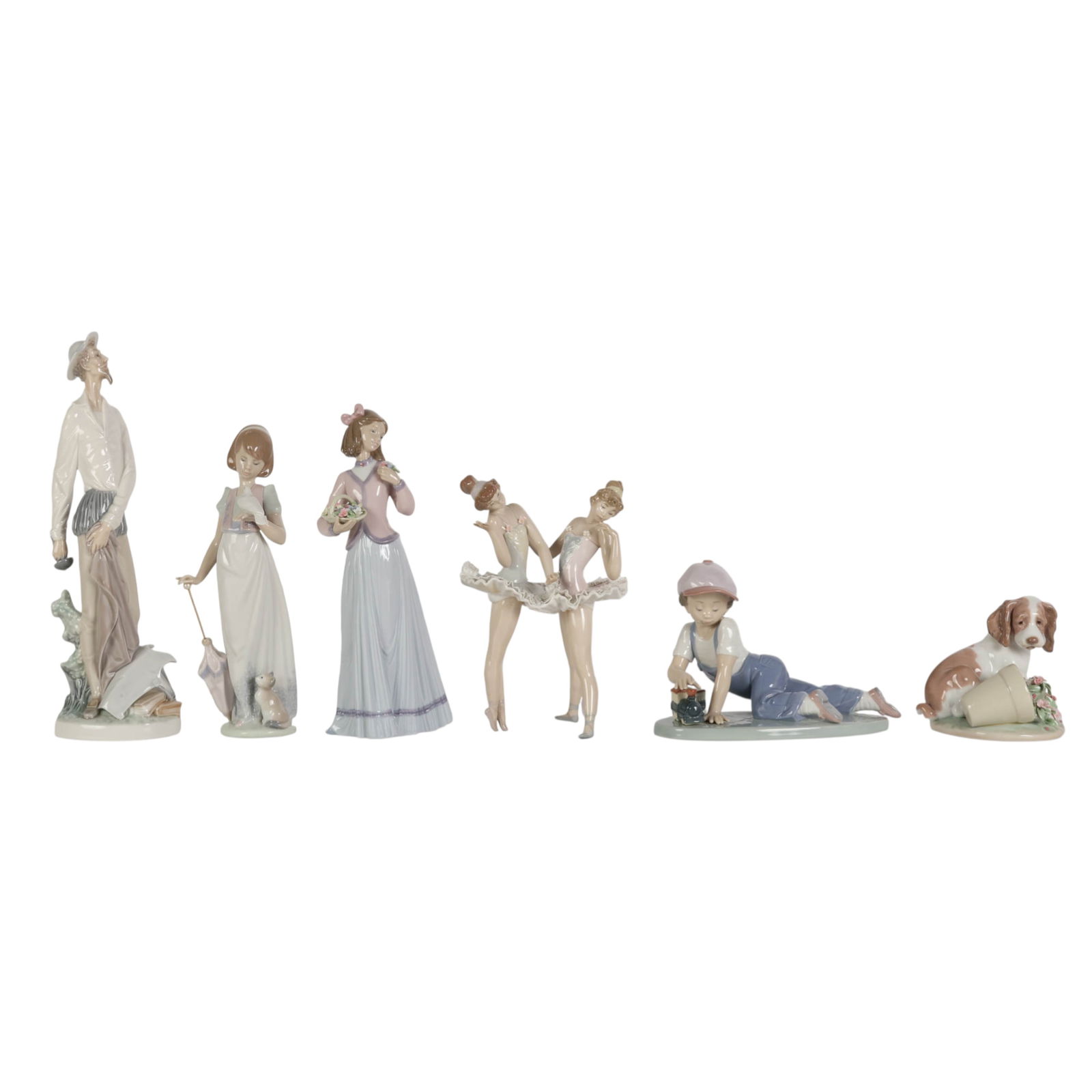 Lladro Dog Ballerina Quixote Girl Boy Figurine LOT (1 of 8)