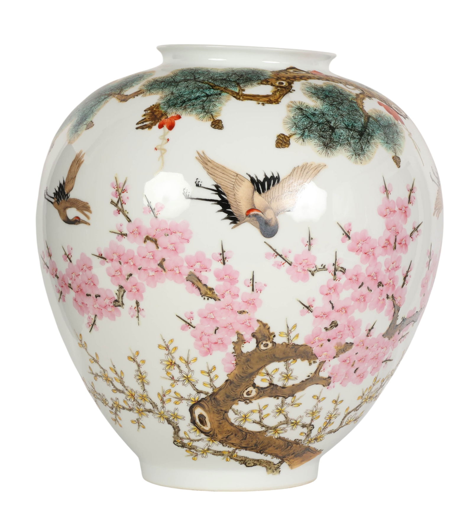 Chinese Porcelain 15" Vase by Wang Wenfan b.1937 (1 of 10)