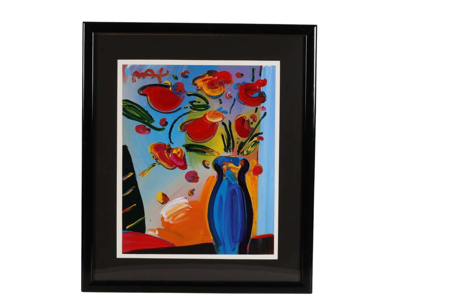Peter Max b.1937 Embellished Flower Litho Painting (1 of 6)