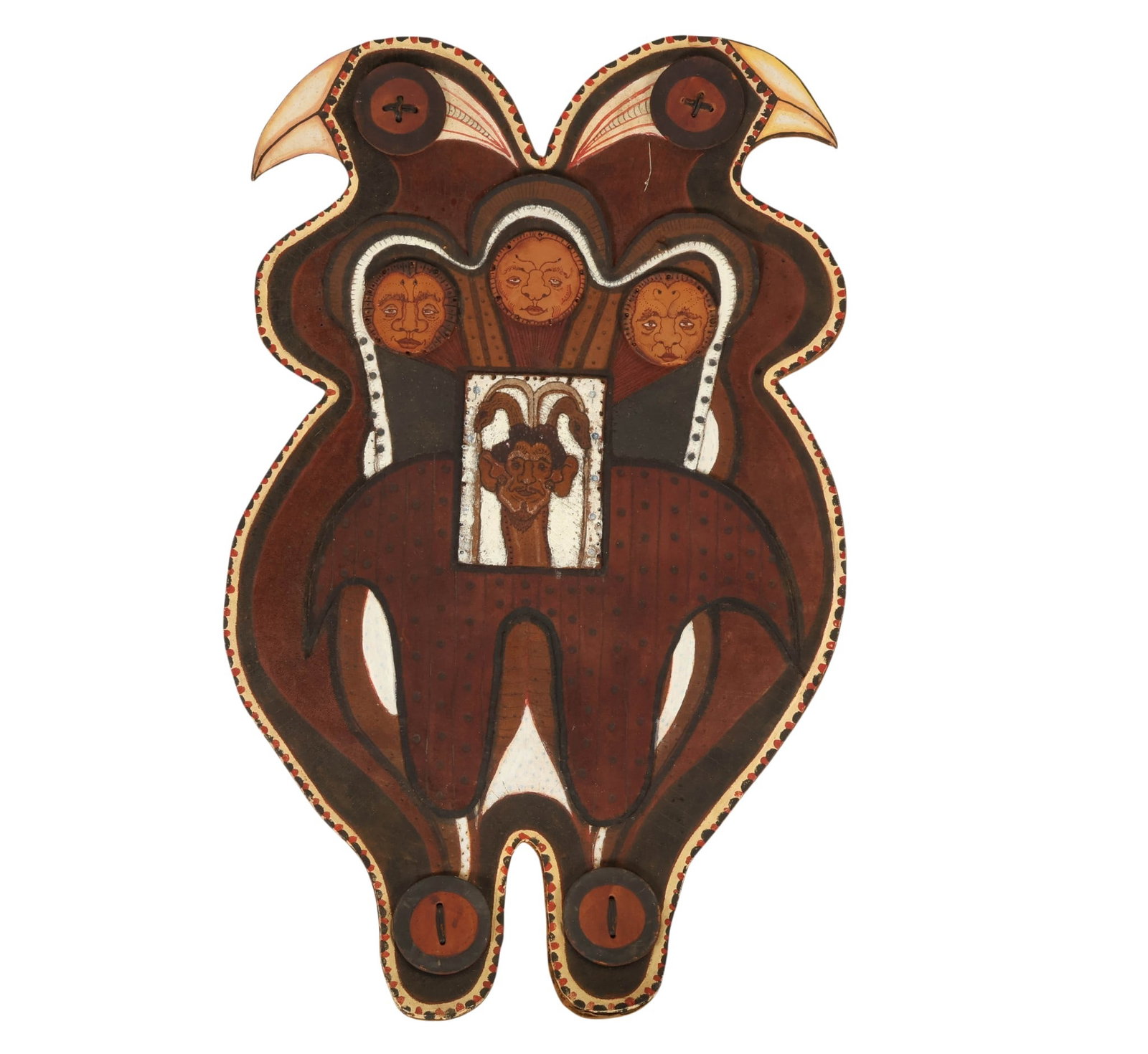 Martin Laborde b.1943 Leather Wall Plaque Painting (1 of 7)