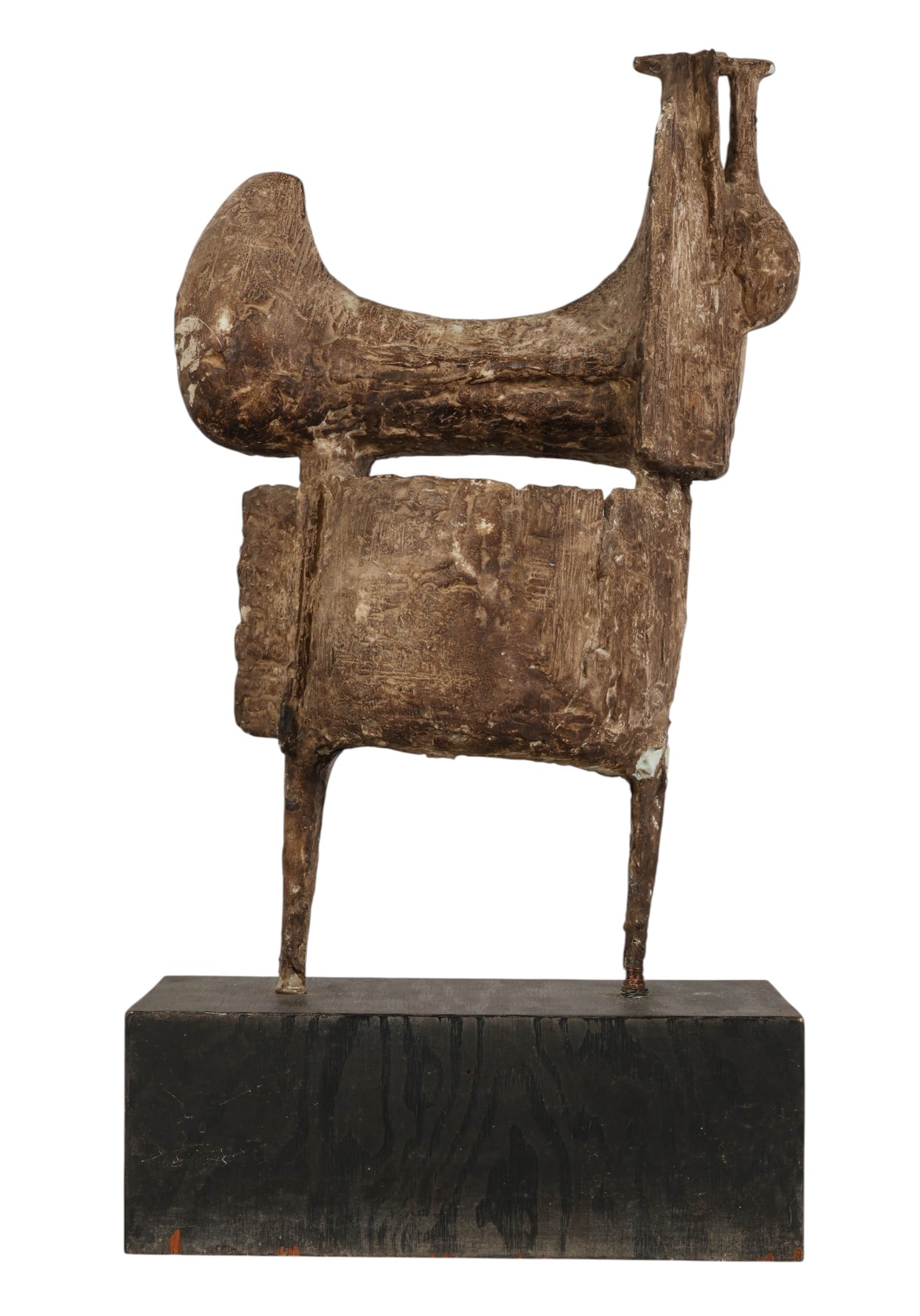 Brutalist Style Abstract Figural Sculpture on Base (1 of 6)