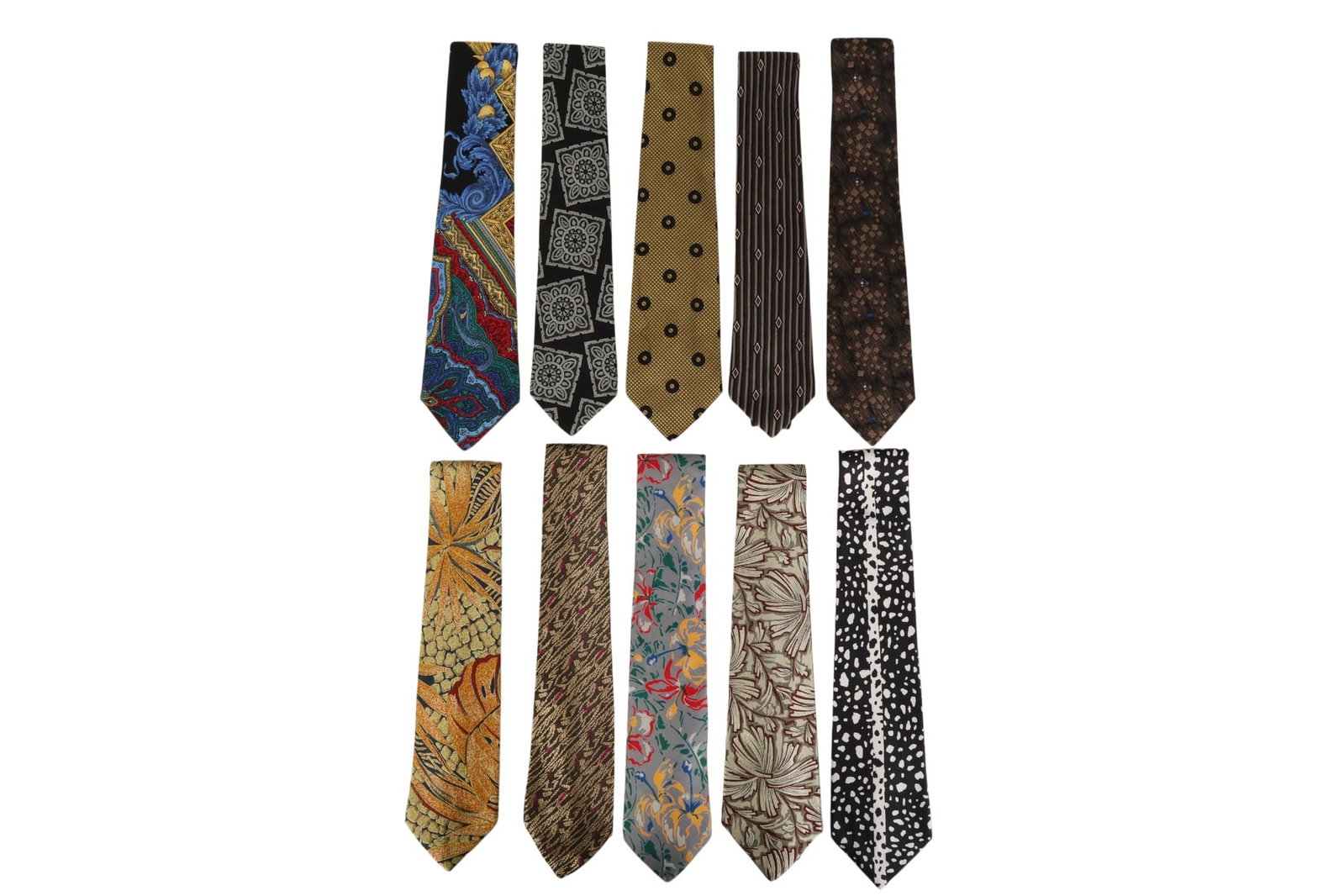 Fendi Charles Jourdan Versace Men's Silk Ties LOT (1 of 6)