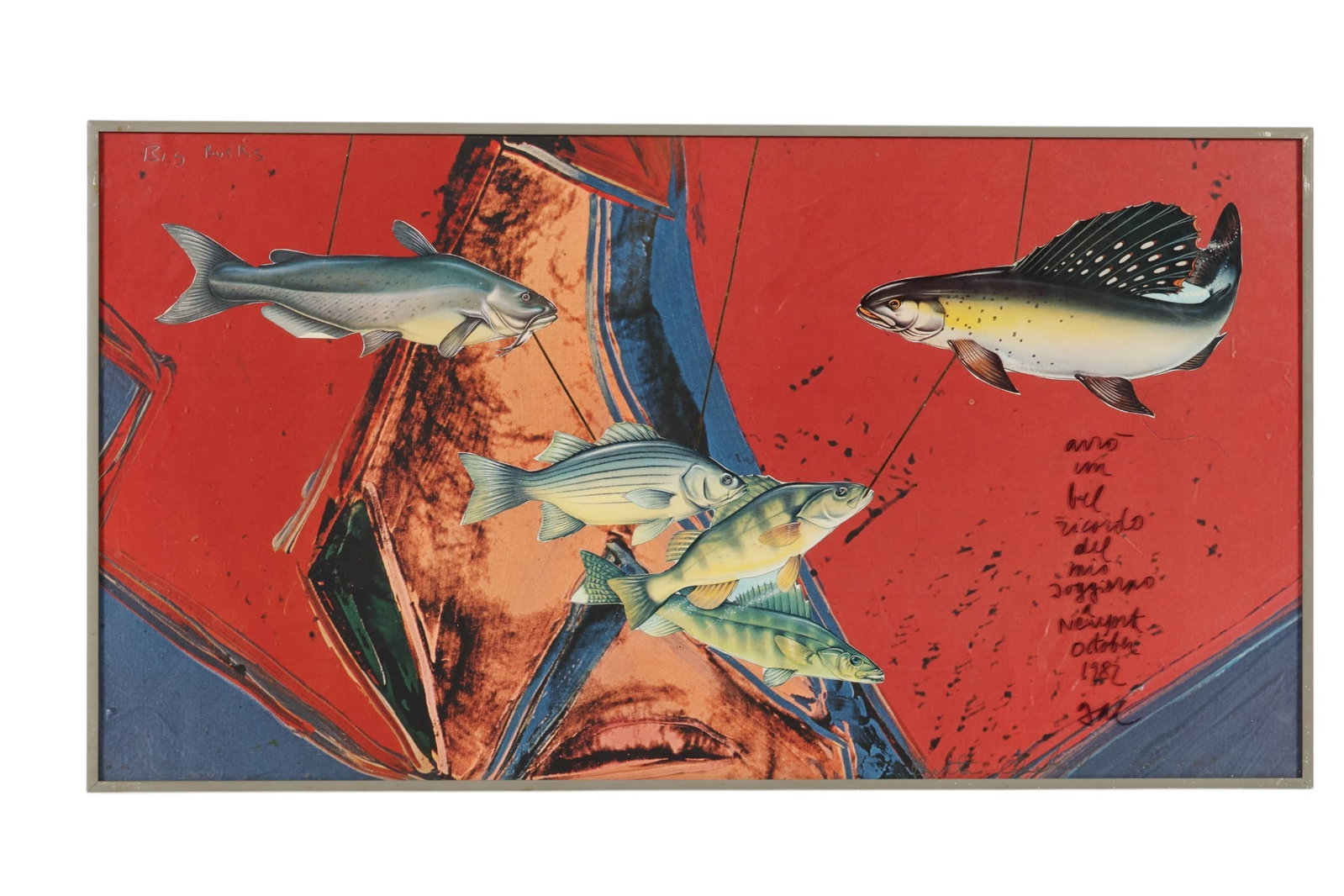 Buster Cleveland 1943-1998 Surreal Fishes Collage (1 of 6)