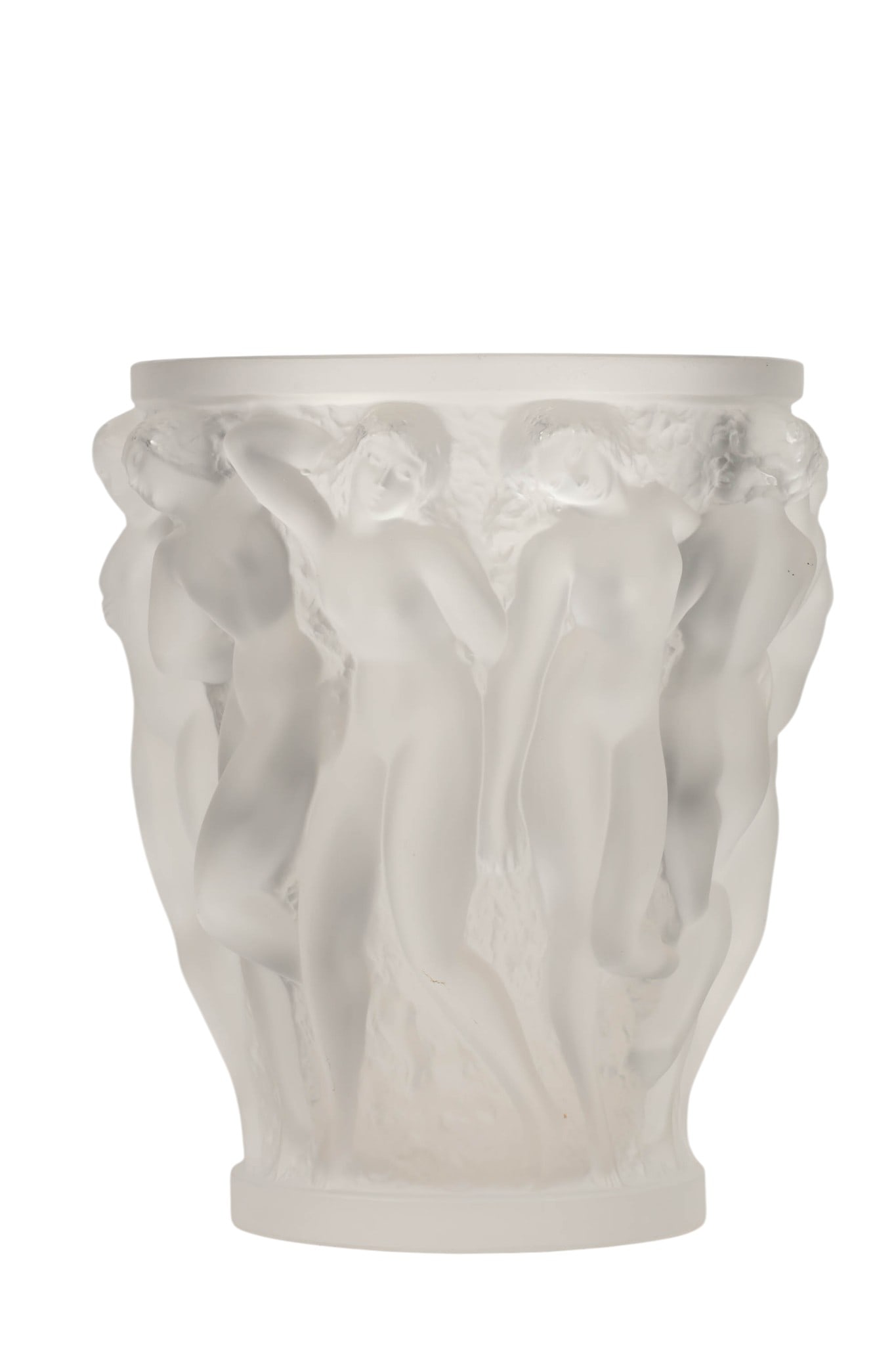 Lalique French Crystal Bacchantes Nude Relief Vase (1 of 6)