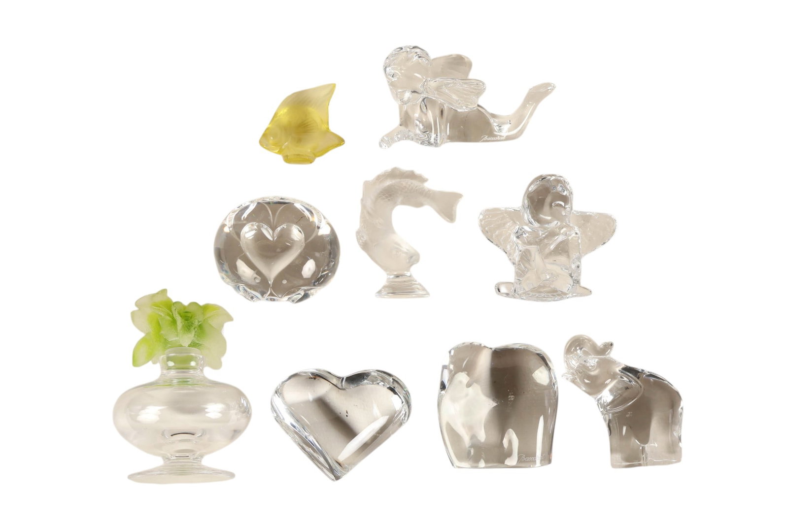 Lalique Baccarat Crystal Figural & Paperweight LOT (1 of 7)