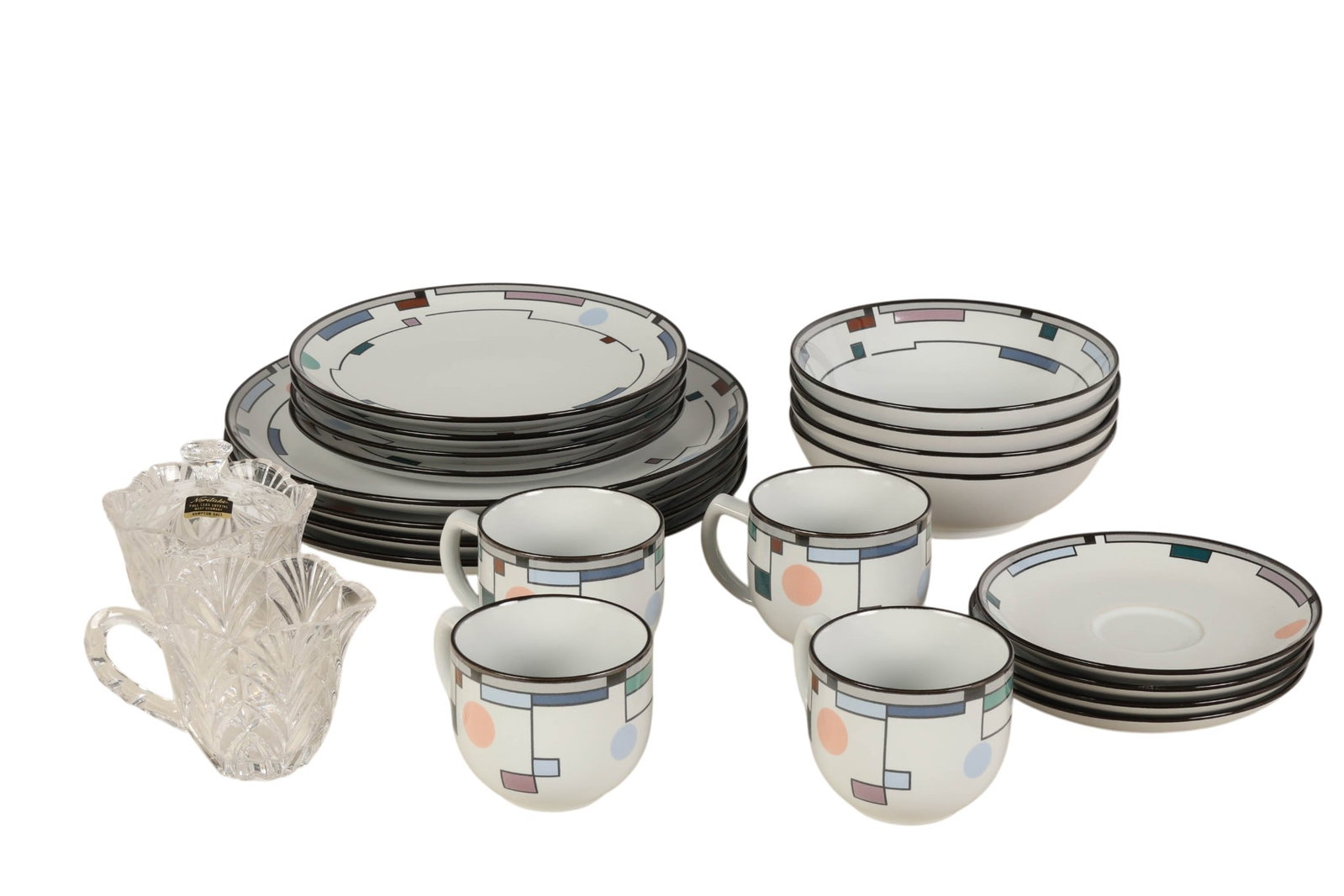 Noritake Metronome Porcelain Dinnerware 22pc. SET (1 of 6)