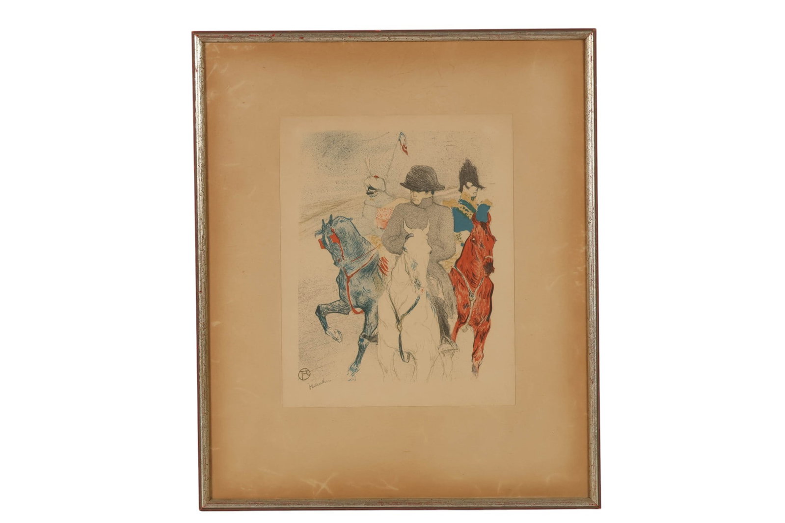 Henri De Toulouse-Lautrec 1864-1901 Napoleon Print: Henri de Toulouse-Lautrec (French, 1864-1901), Napoleon, an offset lithograph on paper depicting a mounted Napoleon surrounded by attendants. Executed in Lautrecs recognizable style, the composition f