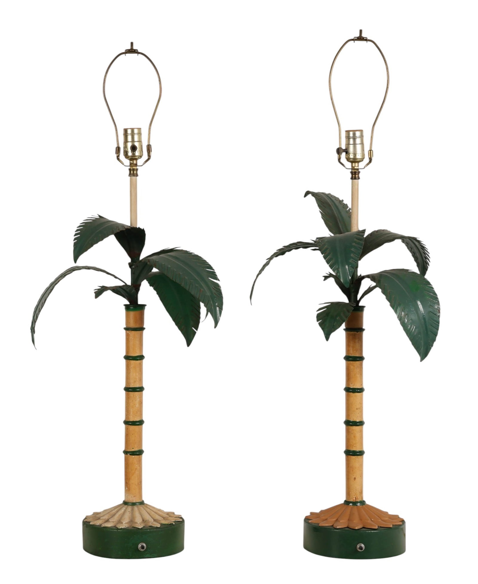 Italian Tole Pr Palm Tree Hollywood Regency Lamps (1 of 6)