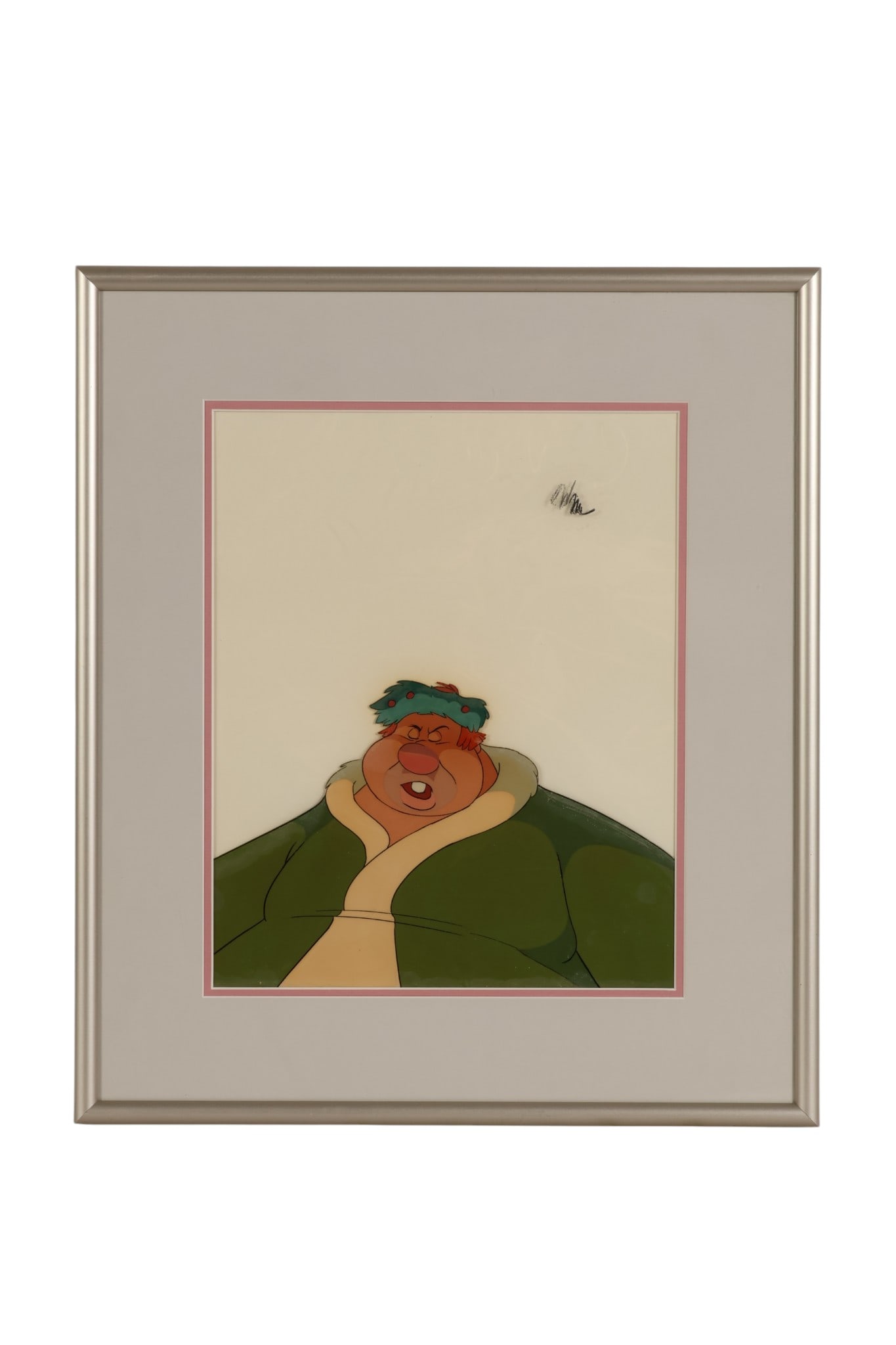 Disney Mickey Christmas Carol Willie The Giant Cel: Walt Disney Company, animation production cel featuring Willie The Giant as The Ghost of Christmas from "Mickey's Christmas Carol." The composition depicts the character in vibrant hand painted animat
