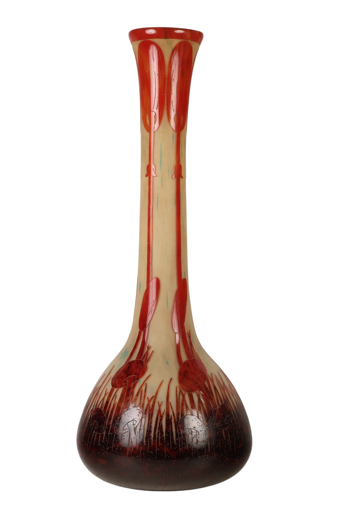 Schneider Le Verre Francais Tall Cameo Glass Vase (1 of 7)