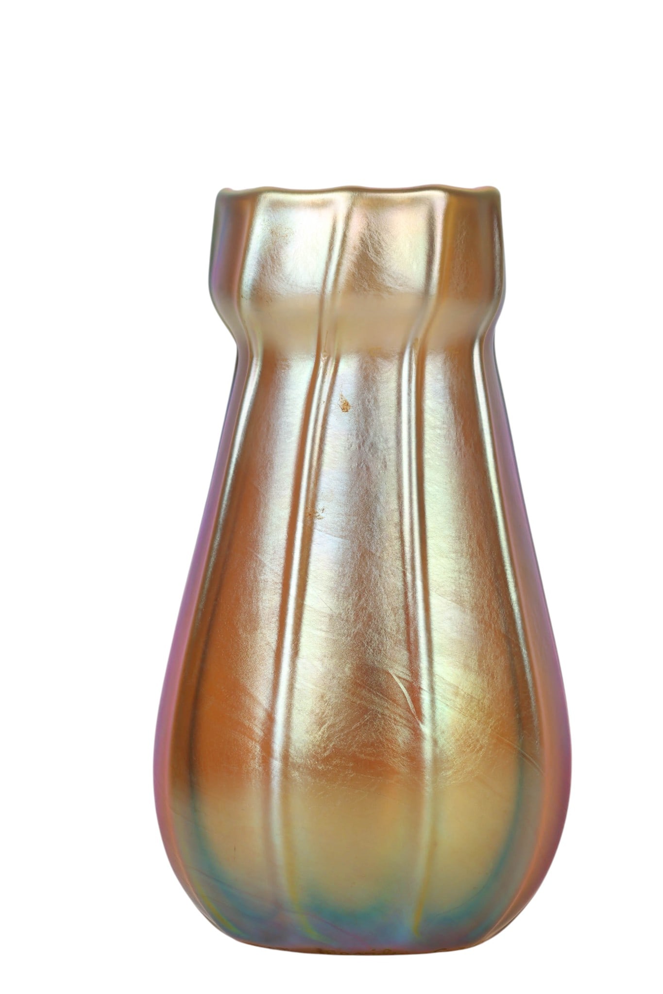 Tiffany Studio Antique Gold Favrile Glass Bud Vase (1 of 7)