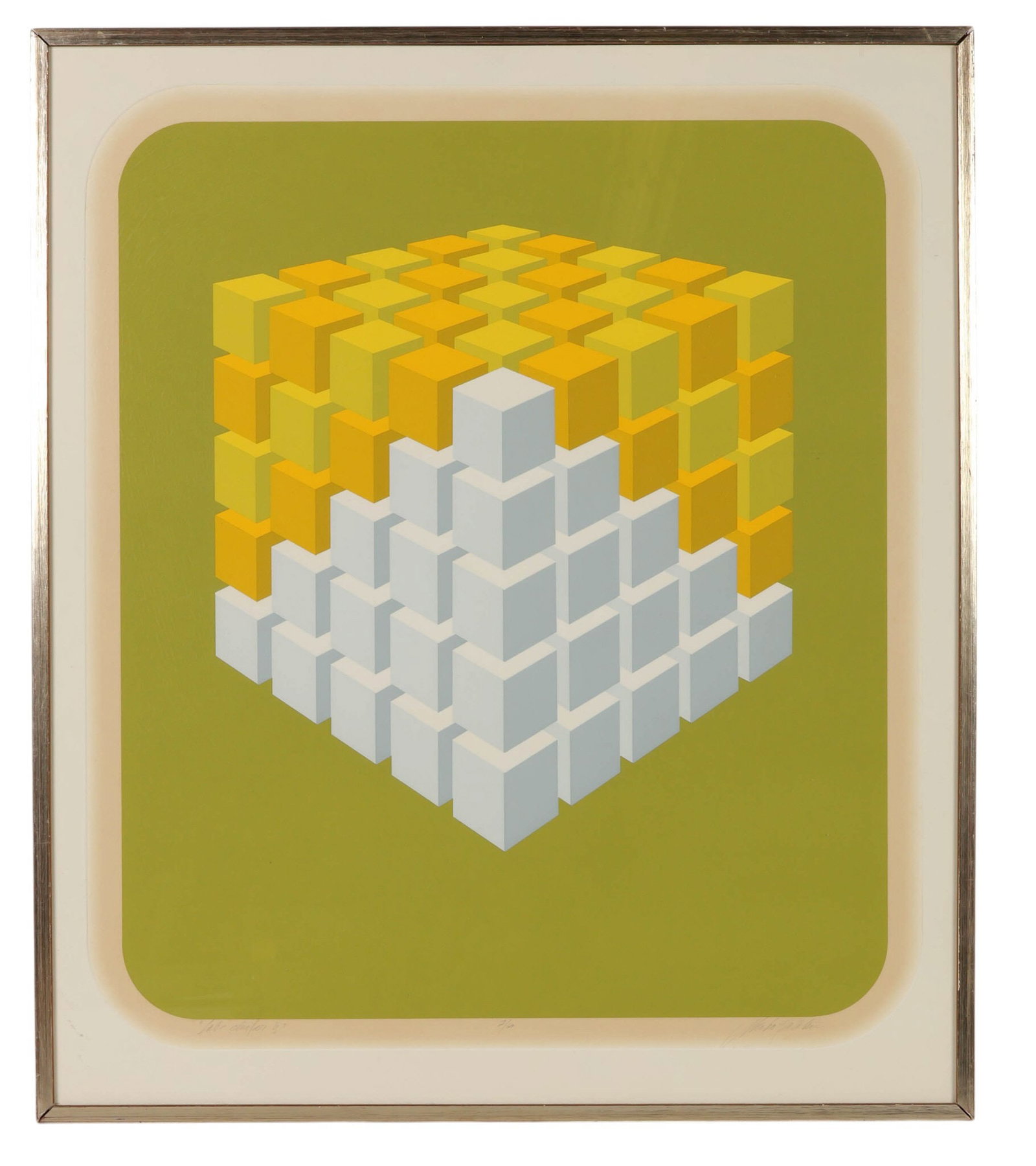 Marko Spalatin b1945 Elevate Cube Serigraph SIGNED (1 of 8)