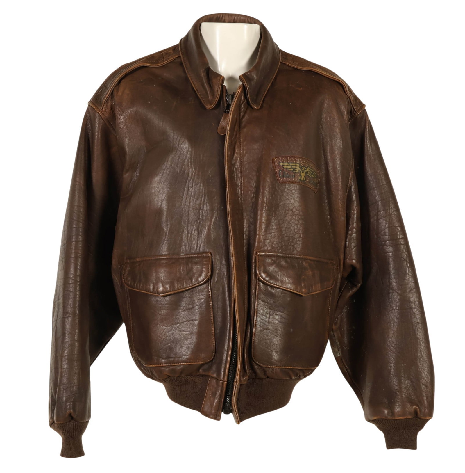 Avirex Type A-2 Leather Bomber Fight Jacket Sz XL (1 of 7)