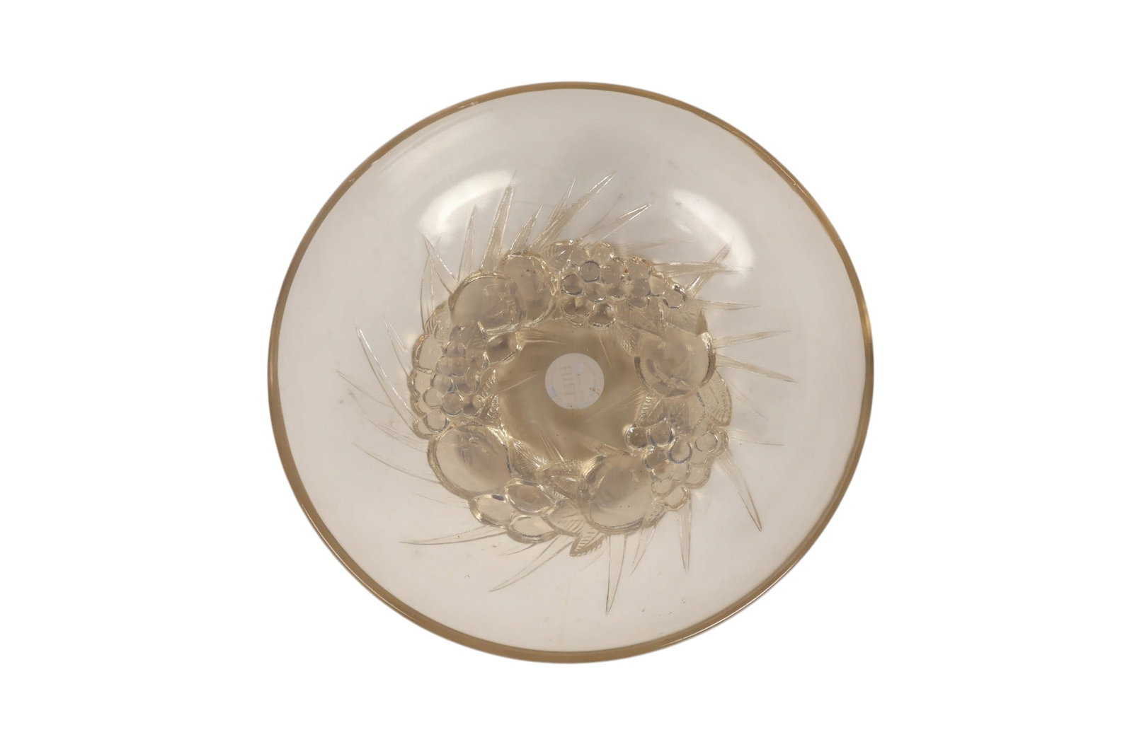 Lalique French Smoky Mont Dore Fruit Repousse Bowl (1 of 4)