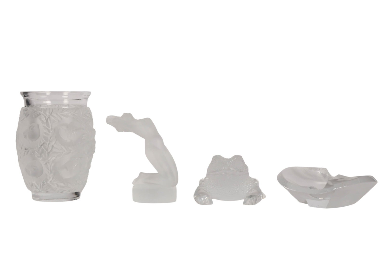 Lalique Frog Nude Bagatelle Vase and Dish 4pc LOT (1 of 7)