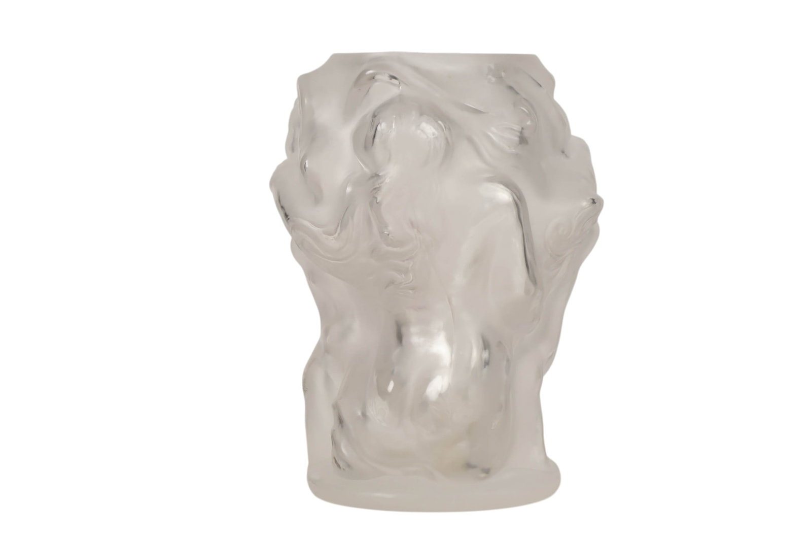 Lalique French Molded Glass Nude Bacchantes Vase (1 of 6)