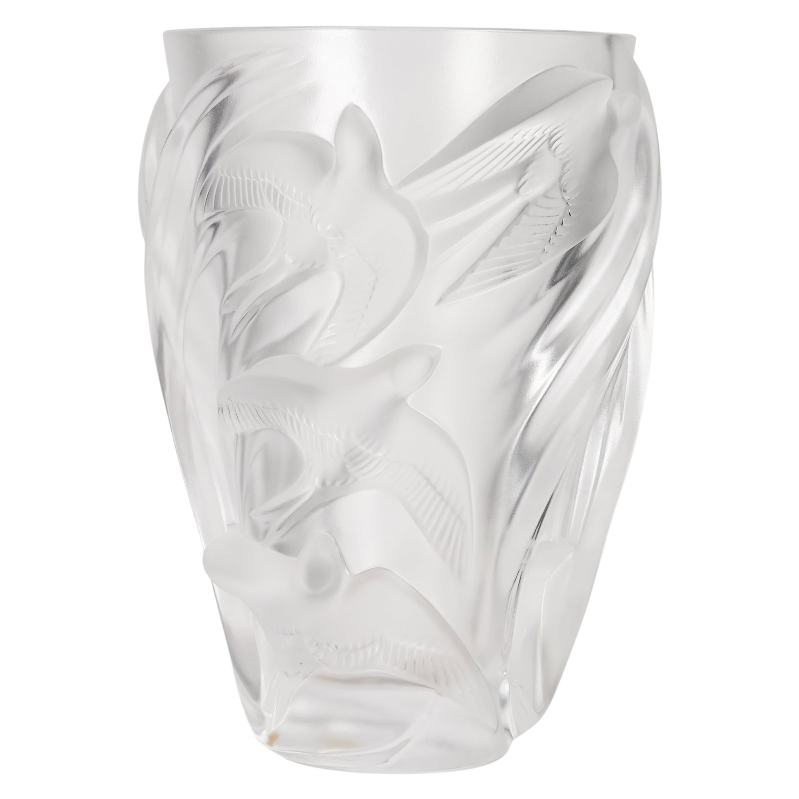 Lalique French Crystal Martinets Vase with Birds (1 of 6)