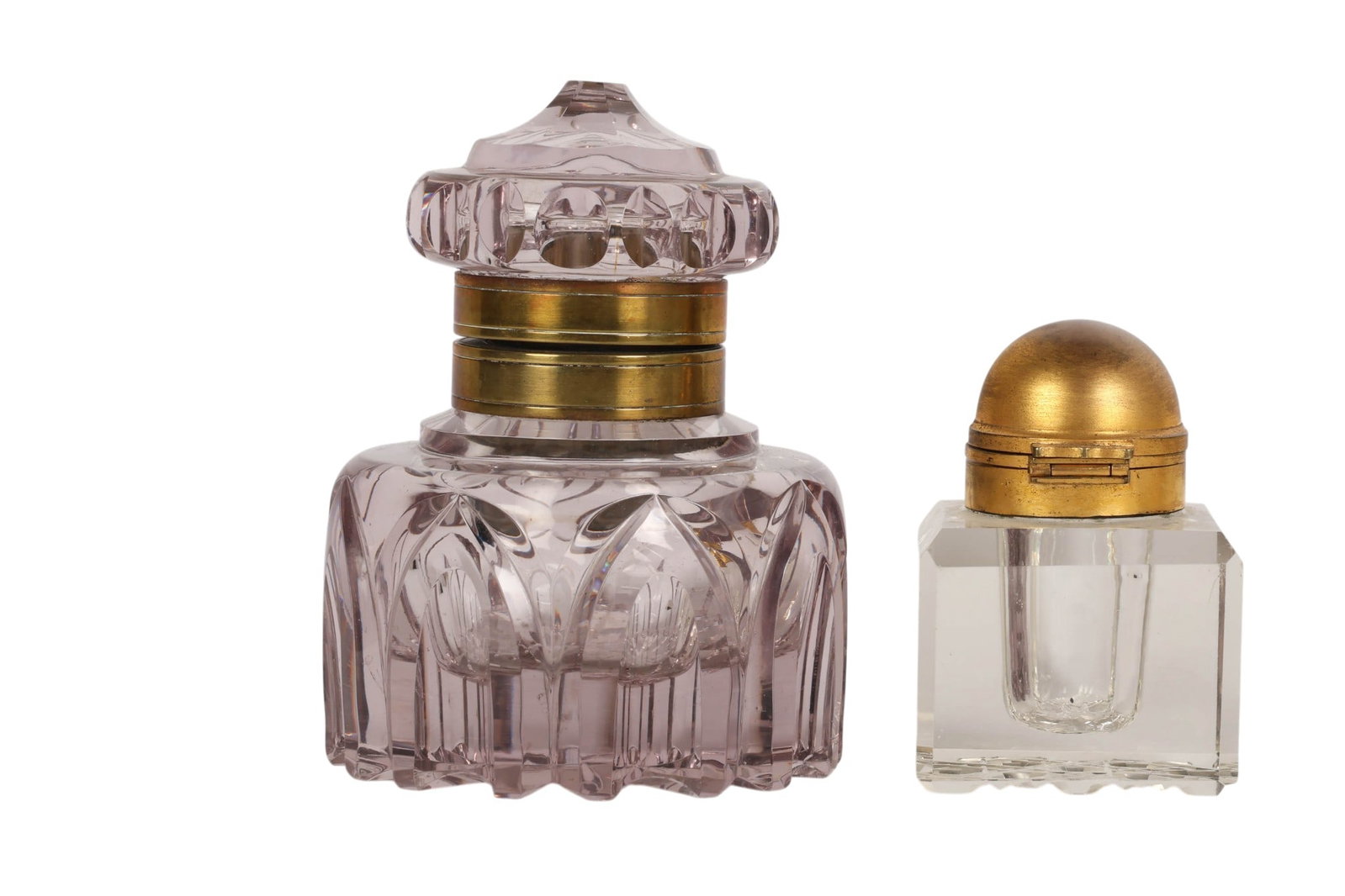Alexandrite Crystal and Betjemann Inkwells 2pc LOT (1 of 7)