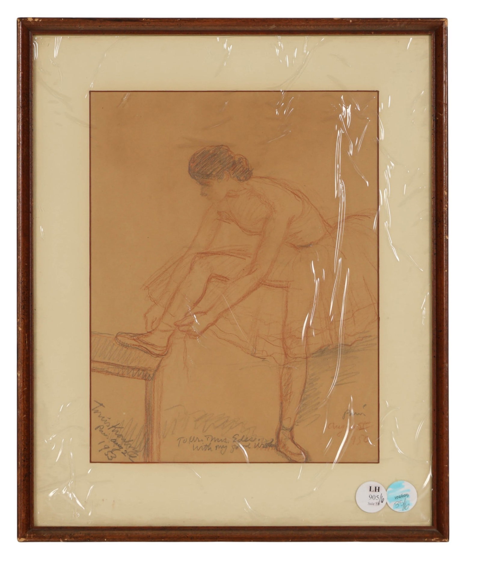 Louis Kronberg 1872-1965 Figurative Study Drawing (1 of 8)