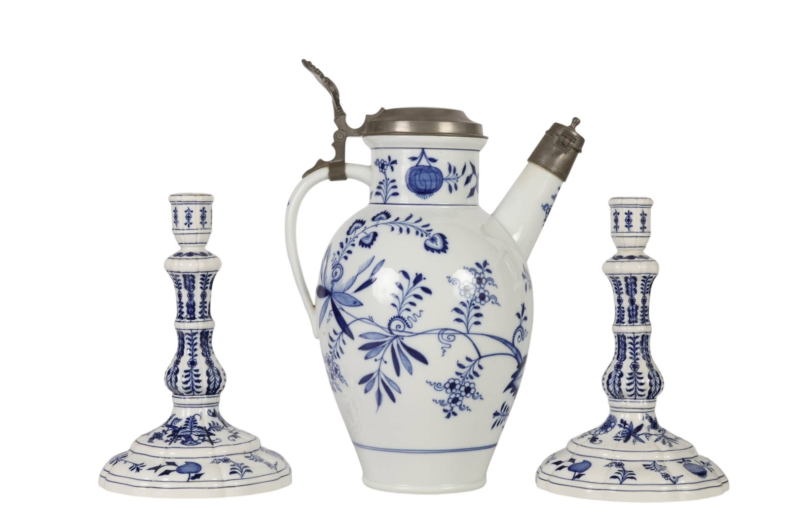 Meissen German Porcelain Ewer and Candlesticks LOT (1 of 7)